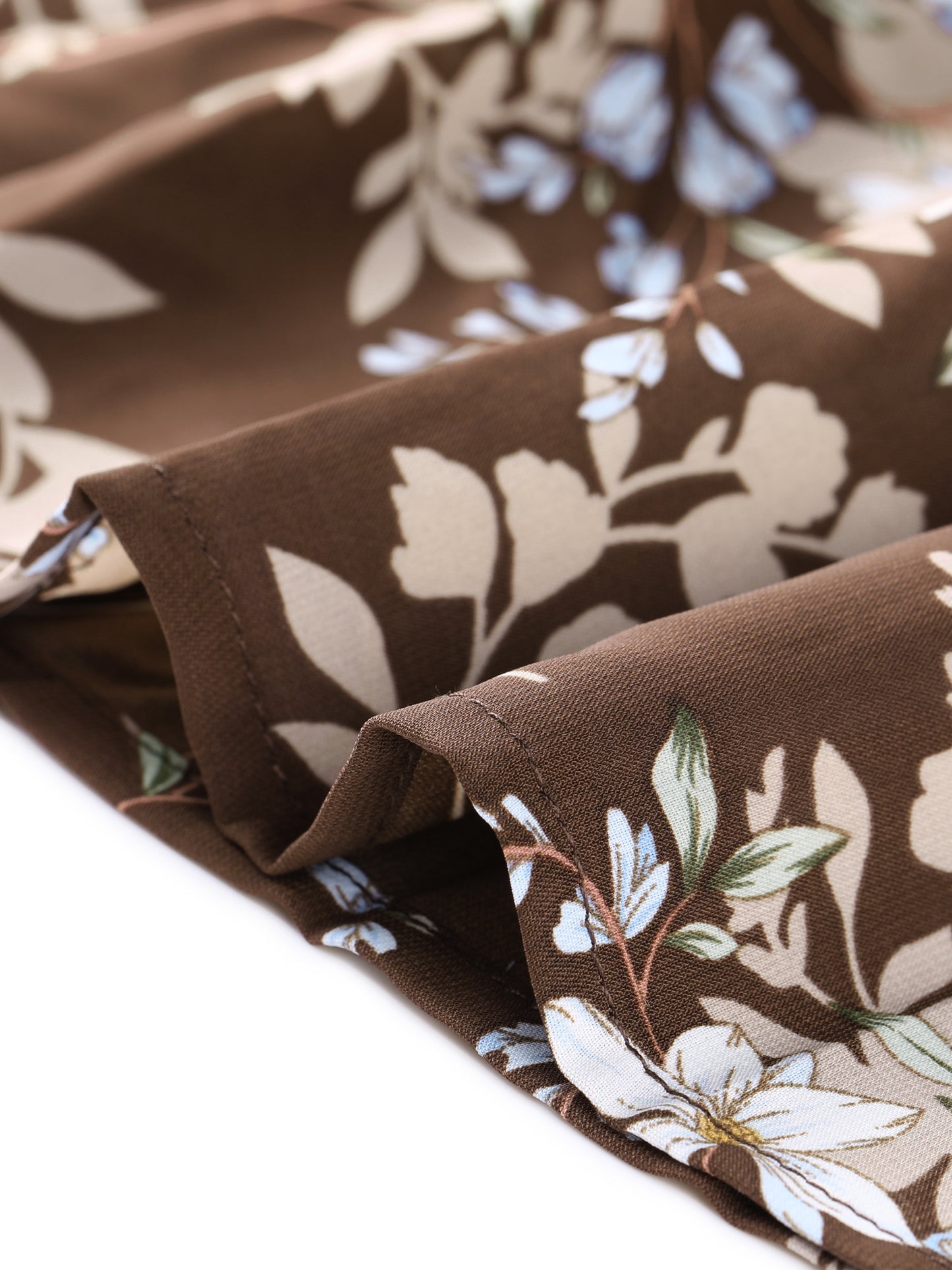 Falda de mujer hasta la rodilla con estampado floral, cintura elástica, fluida, con volantes en forma de A y capas