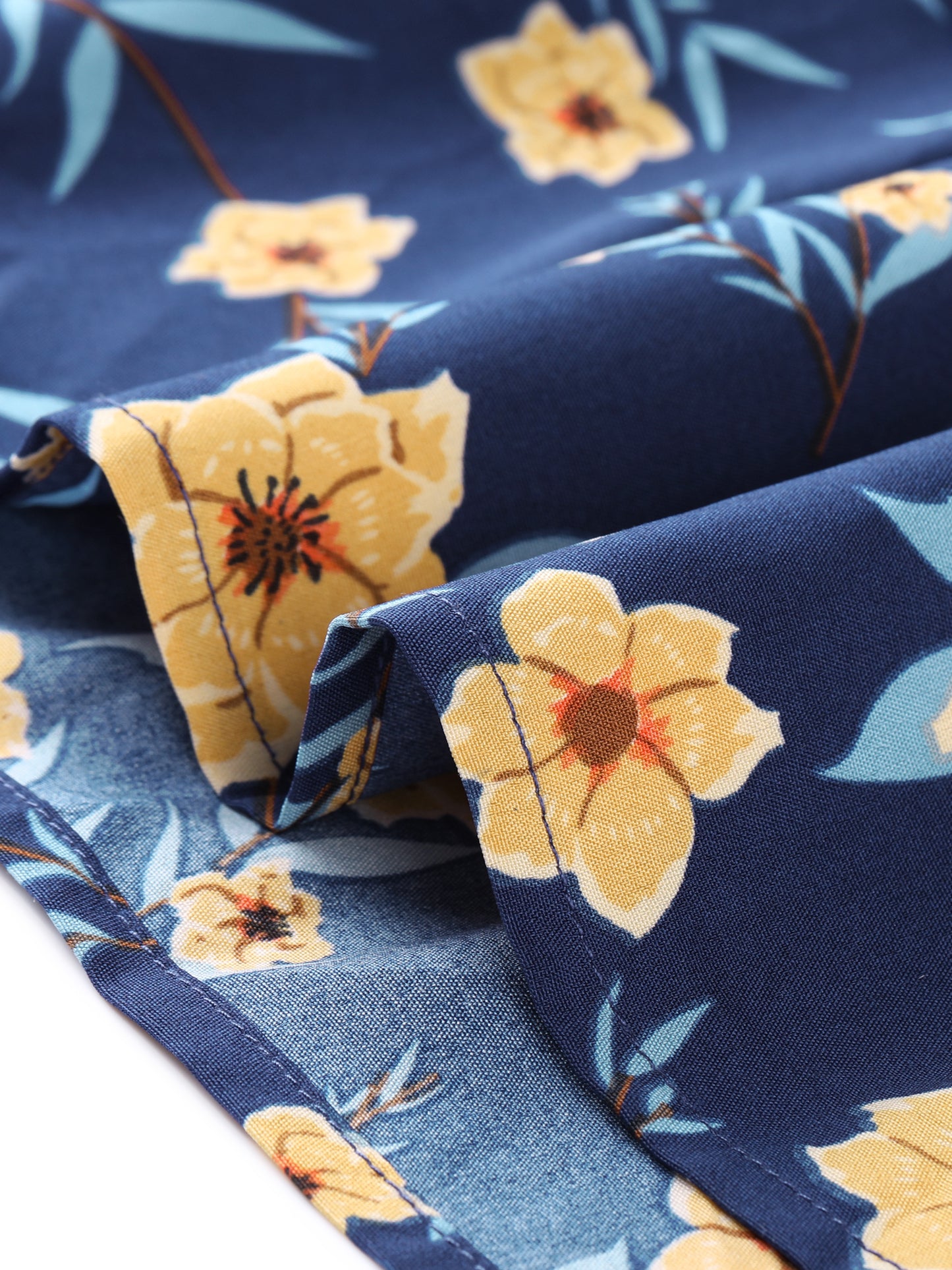 Falda de mujer hasta la rodilla con estampado floral, cintura elástica, fluida, con volantes en forma de A y capas