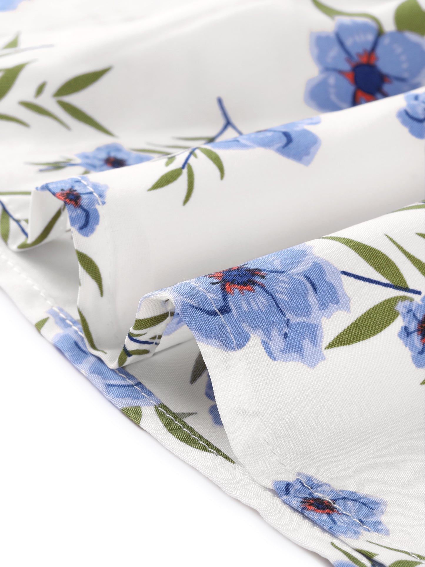 Falda de mujer hasta la rodilla con estampado floral, cintura elástica, fluida, con volantes en forma de A y capas