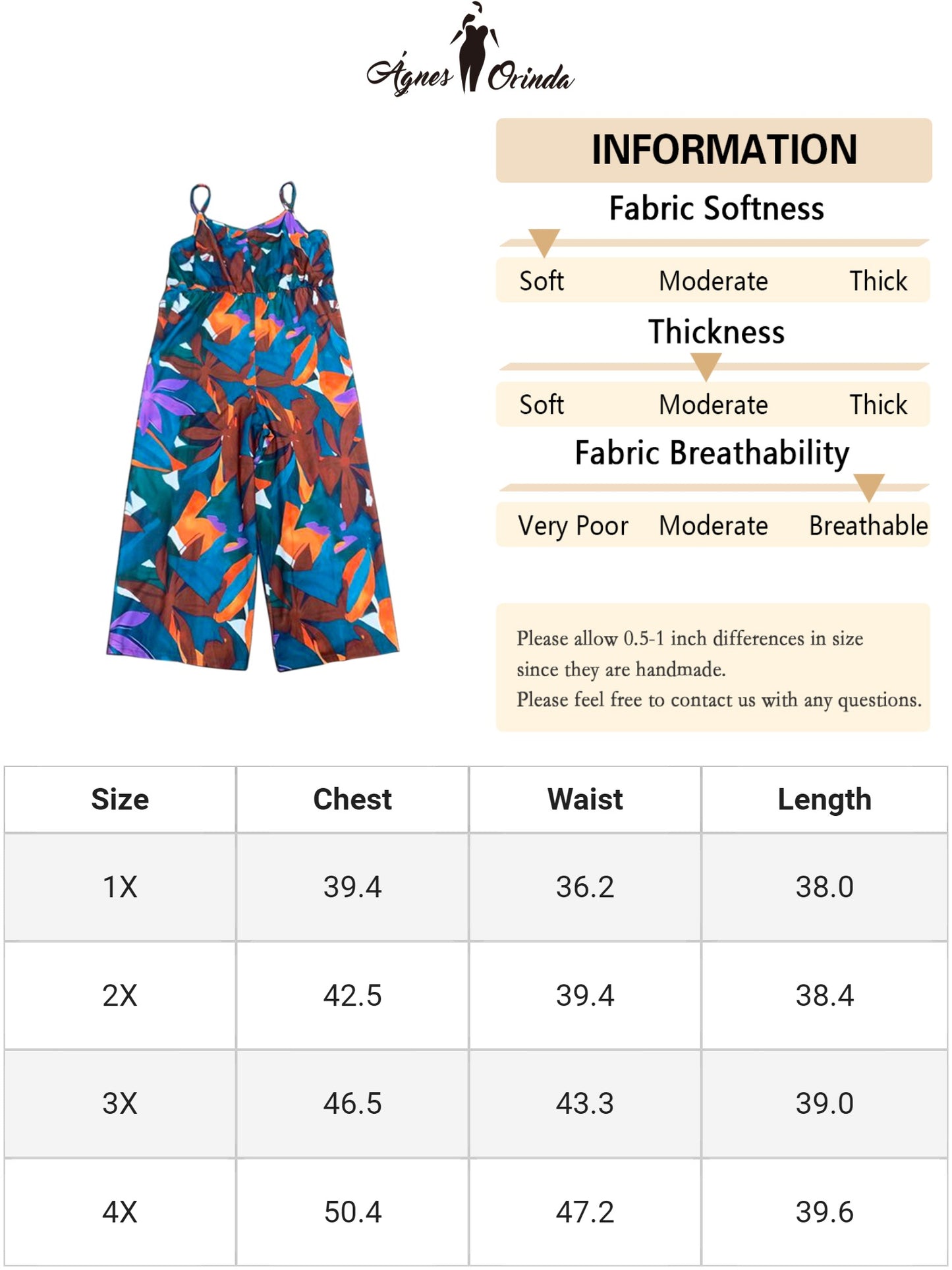 Women Plus Size Sleeveless Adjustable Spaghetti Strap Stretchy Long Pant Romper Jumpsuit