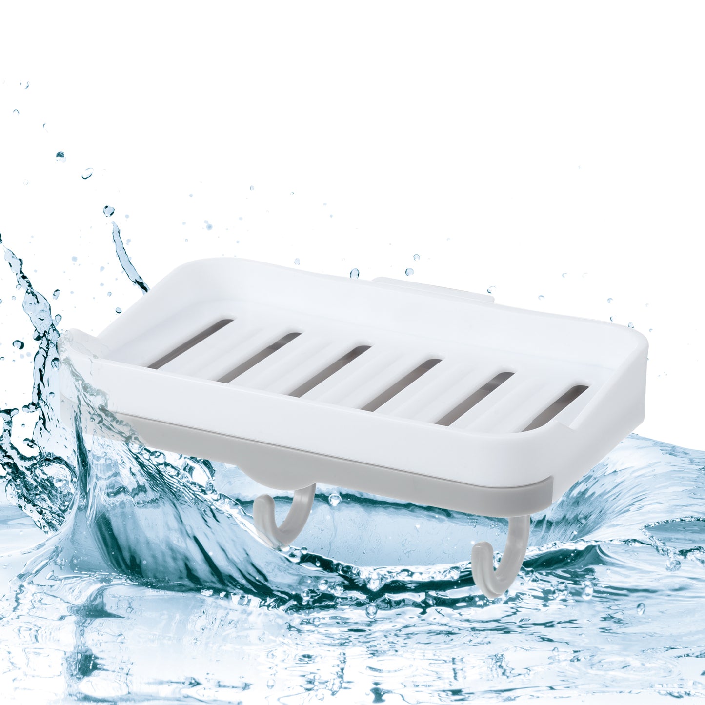 2 Pcs Soap Dish, Wall Mounted Soap Holder for Bathroom Kitchen White, Purple