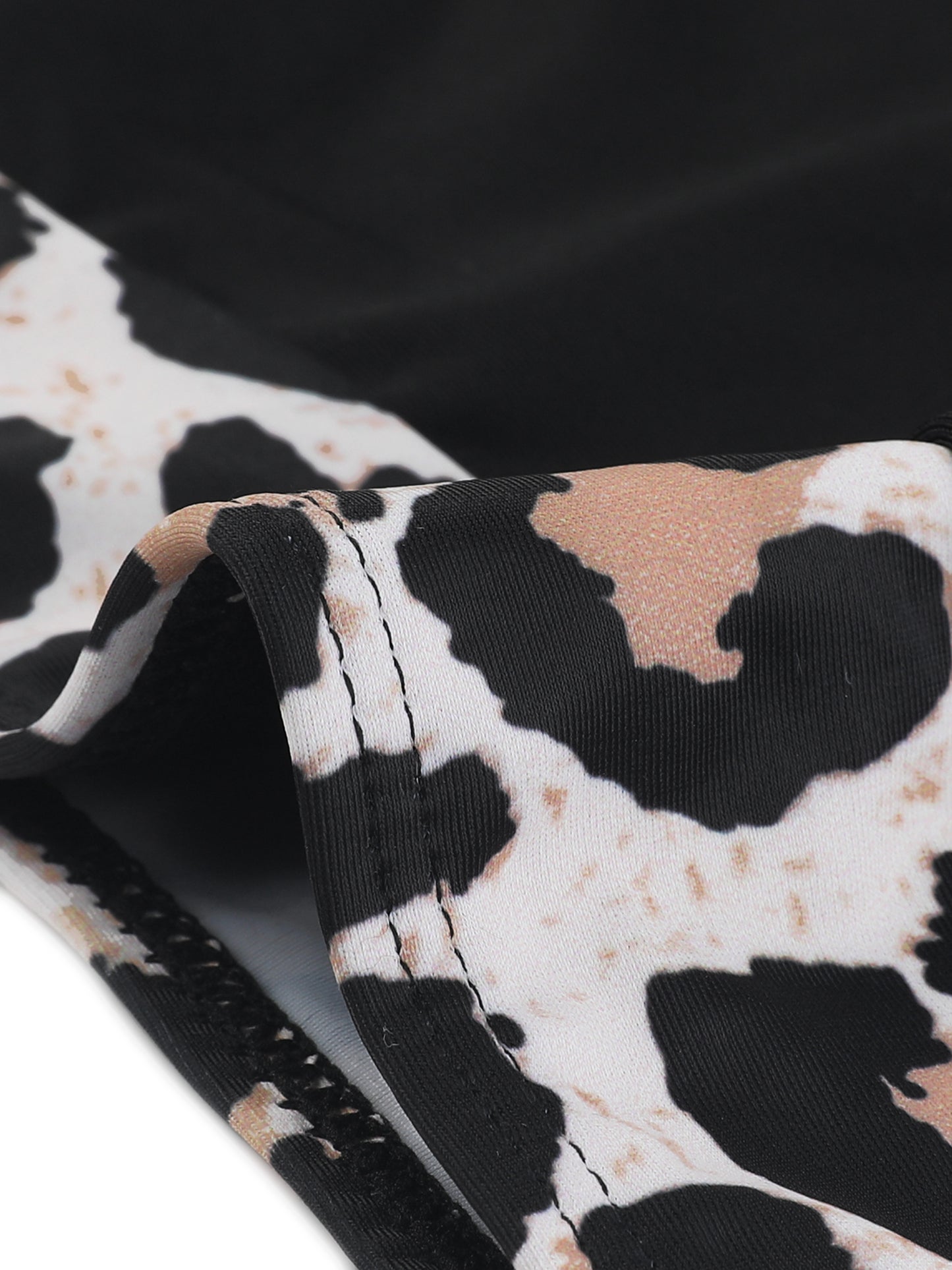 Trajes de baño de dos piezas con estampado de leopardo y cintura alta para mujer