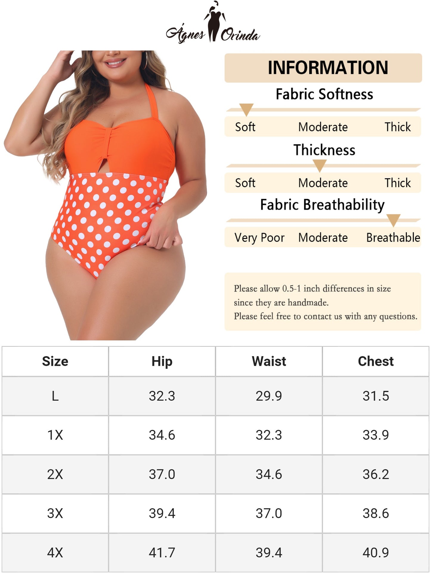 Traje de baño de talla grande para mujer, traje de baño con recortes