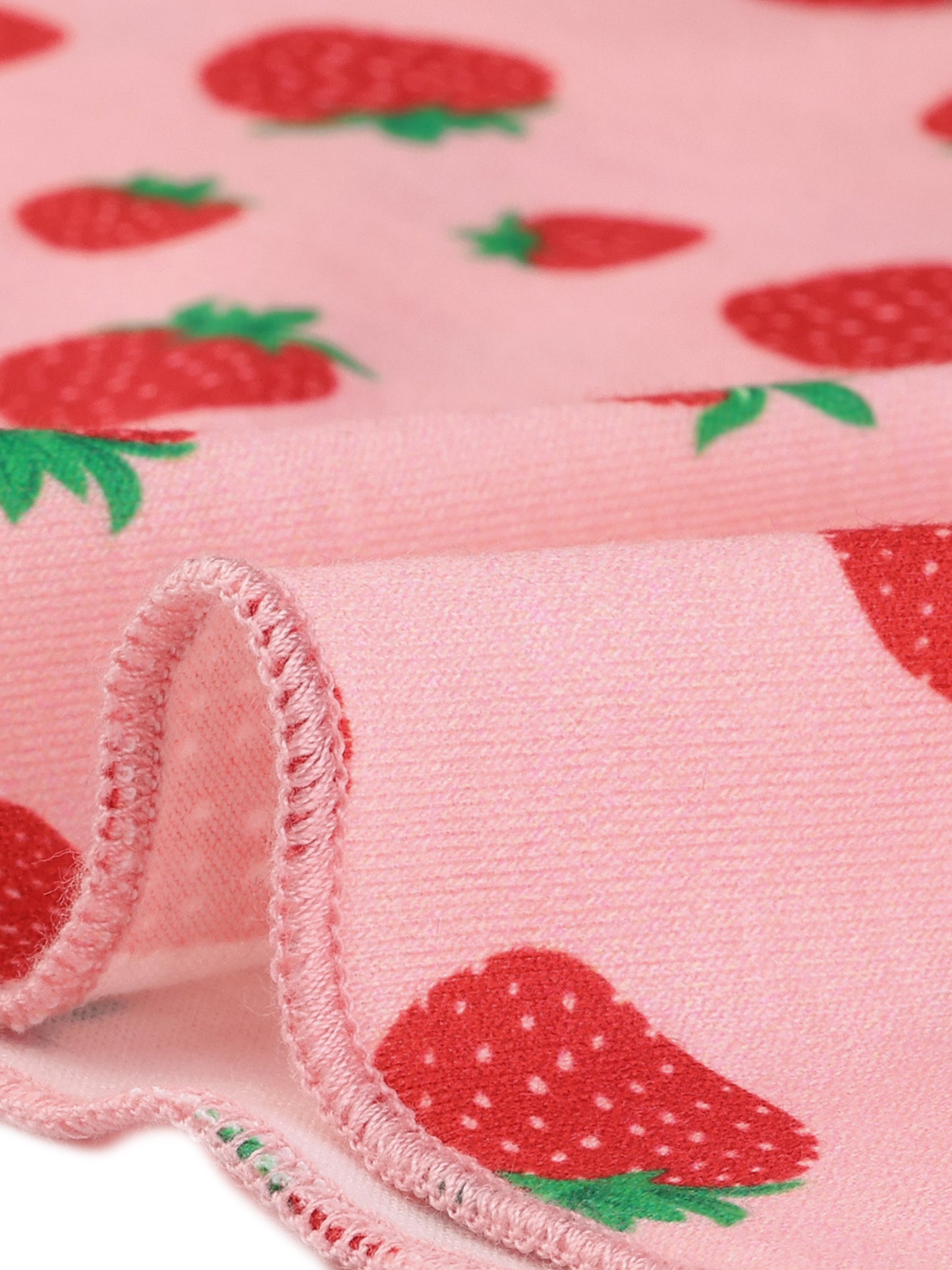 Women Plus Size Pajamas Strawberry Pattern Sleepwear Cami Shorts Set Cute Nightgown