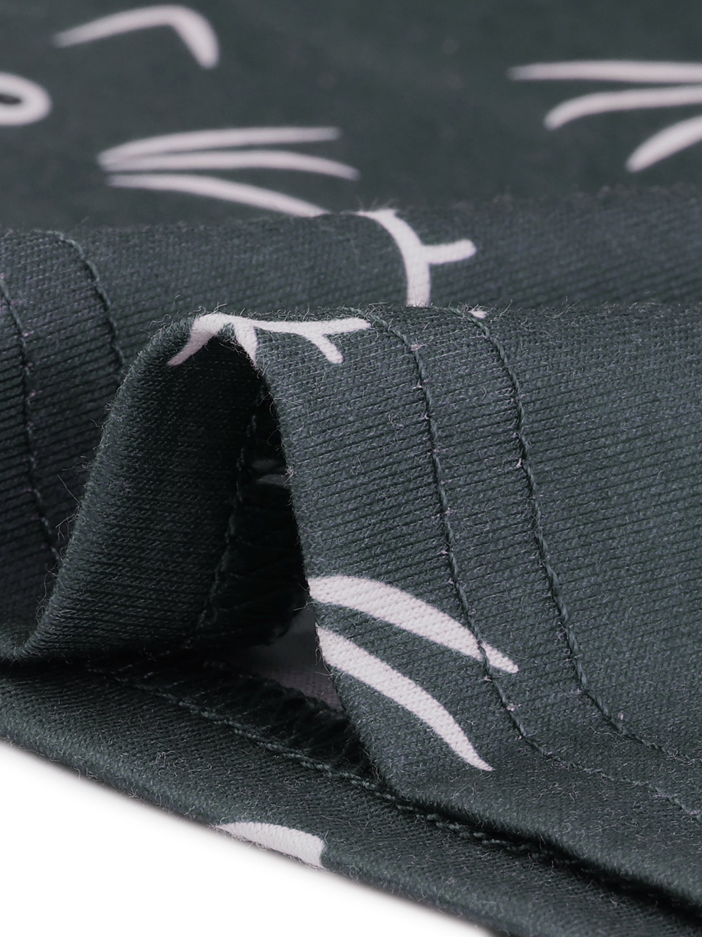 Camisón de talla grande para mujer, pijama con cuello redondo y estampado de gato