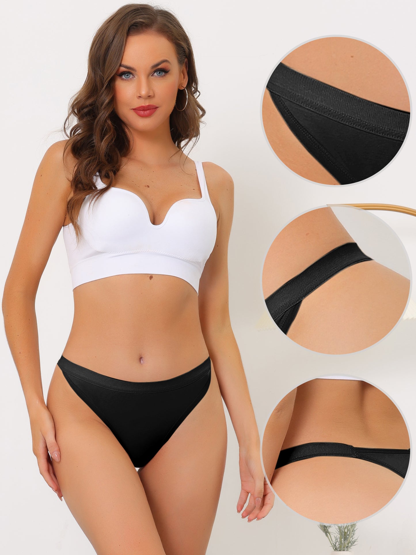 Women's Packs G-String Breathable Hi-Cut Thongs (Set of 6)