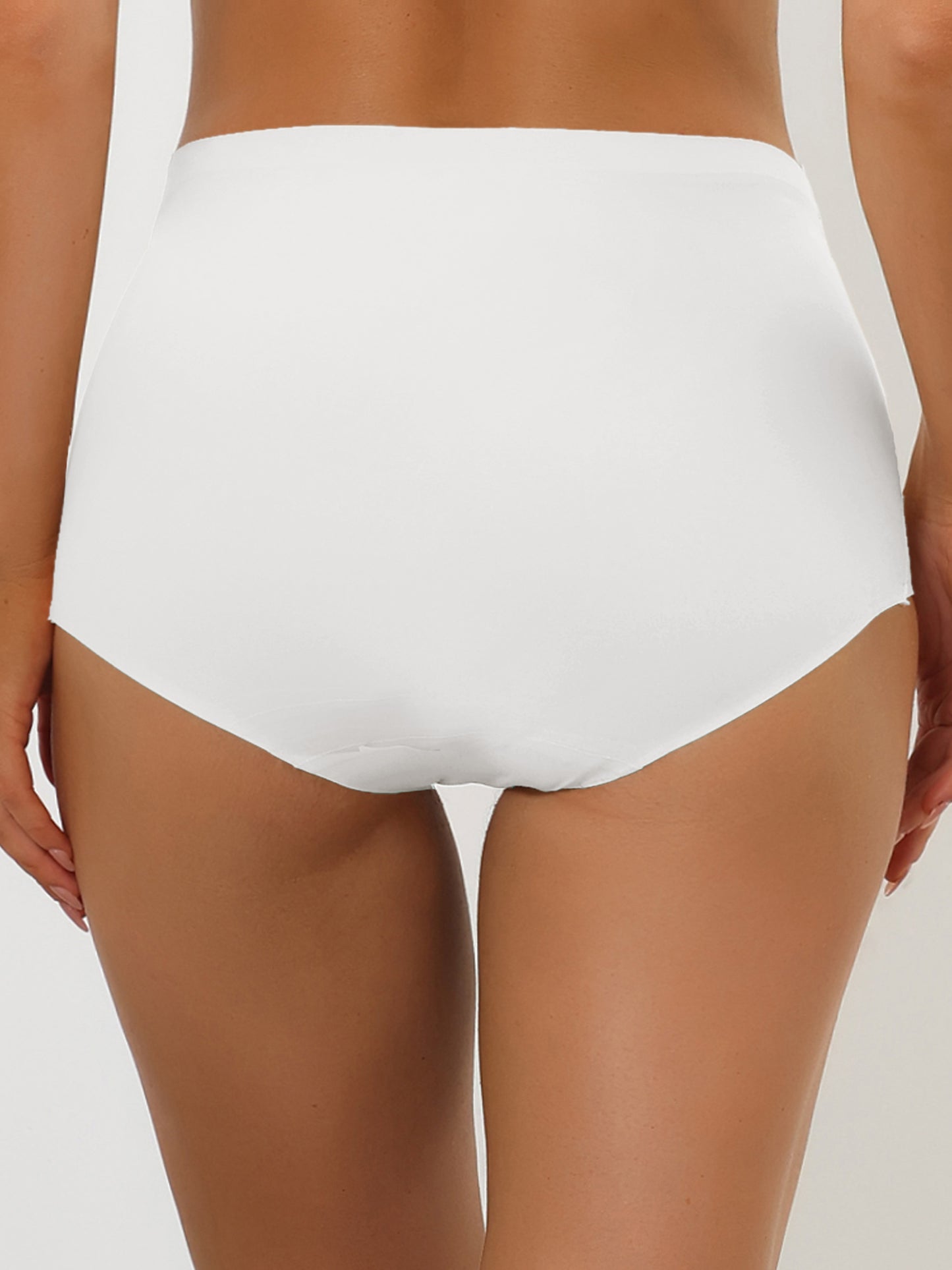 Women's Elastic High-Waisted Unlined Breathable No-Show Hipster Underwear