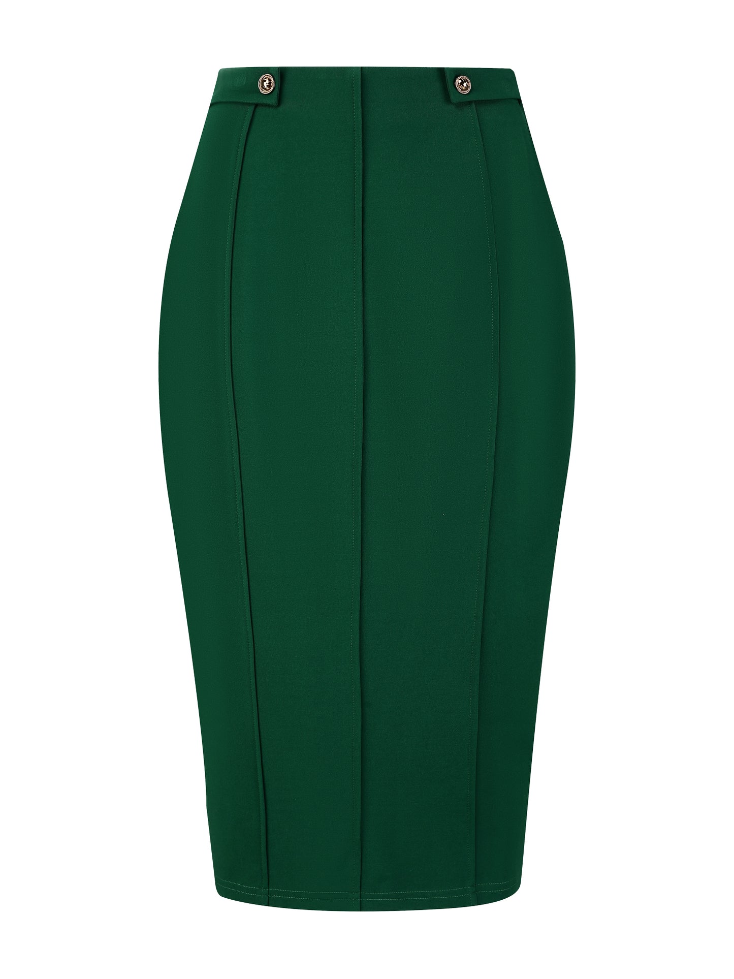 Women's Work Pencil Skirt High Waist Office Stretch Bodycon Midi Skirt