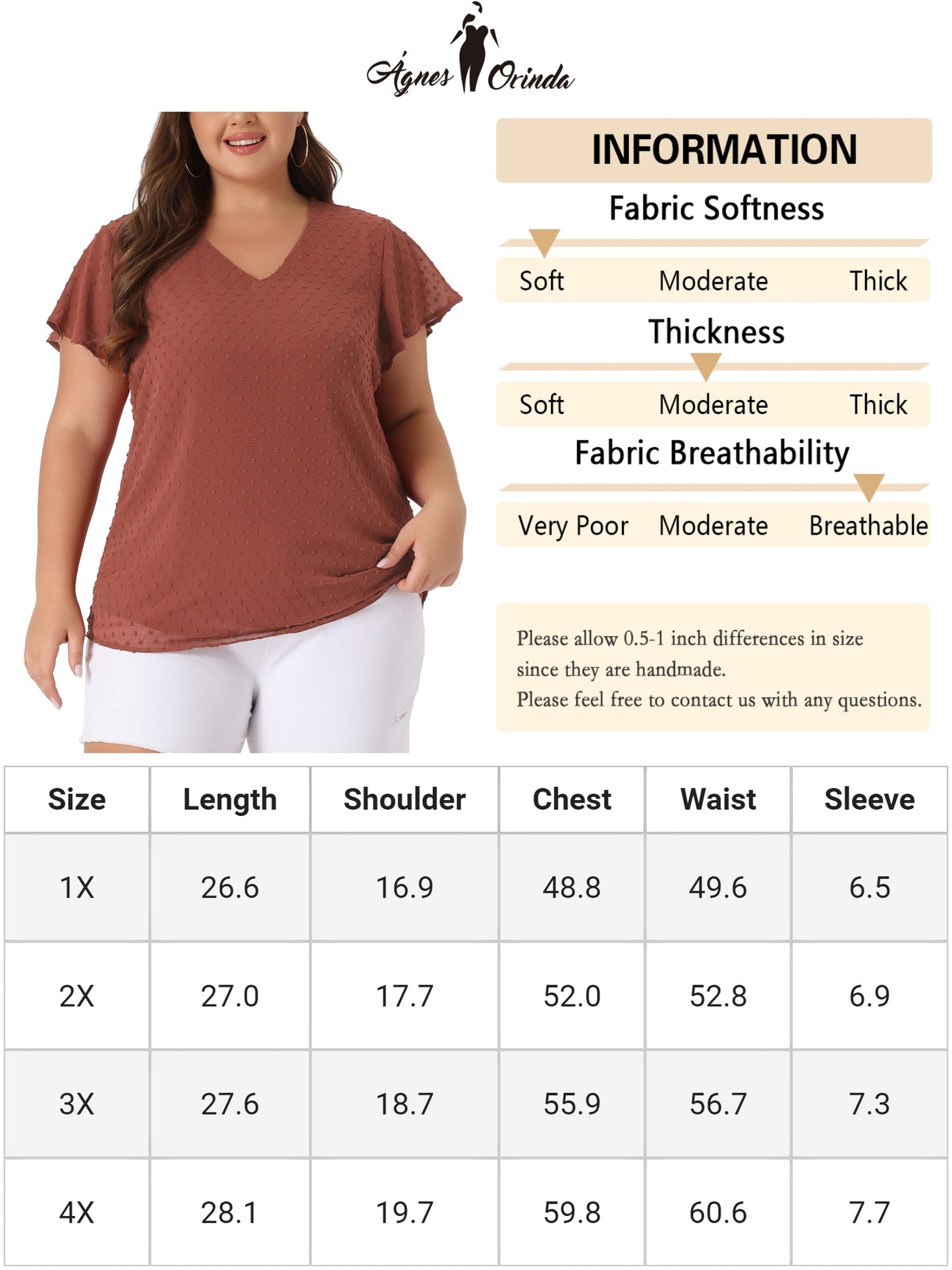 Women Plus Size Swiss Dots Blouse V Neck Summer Short Sleeve Casual Top
