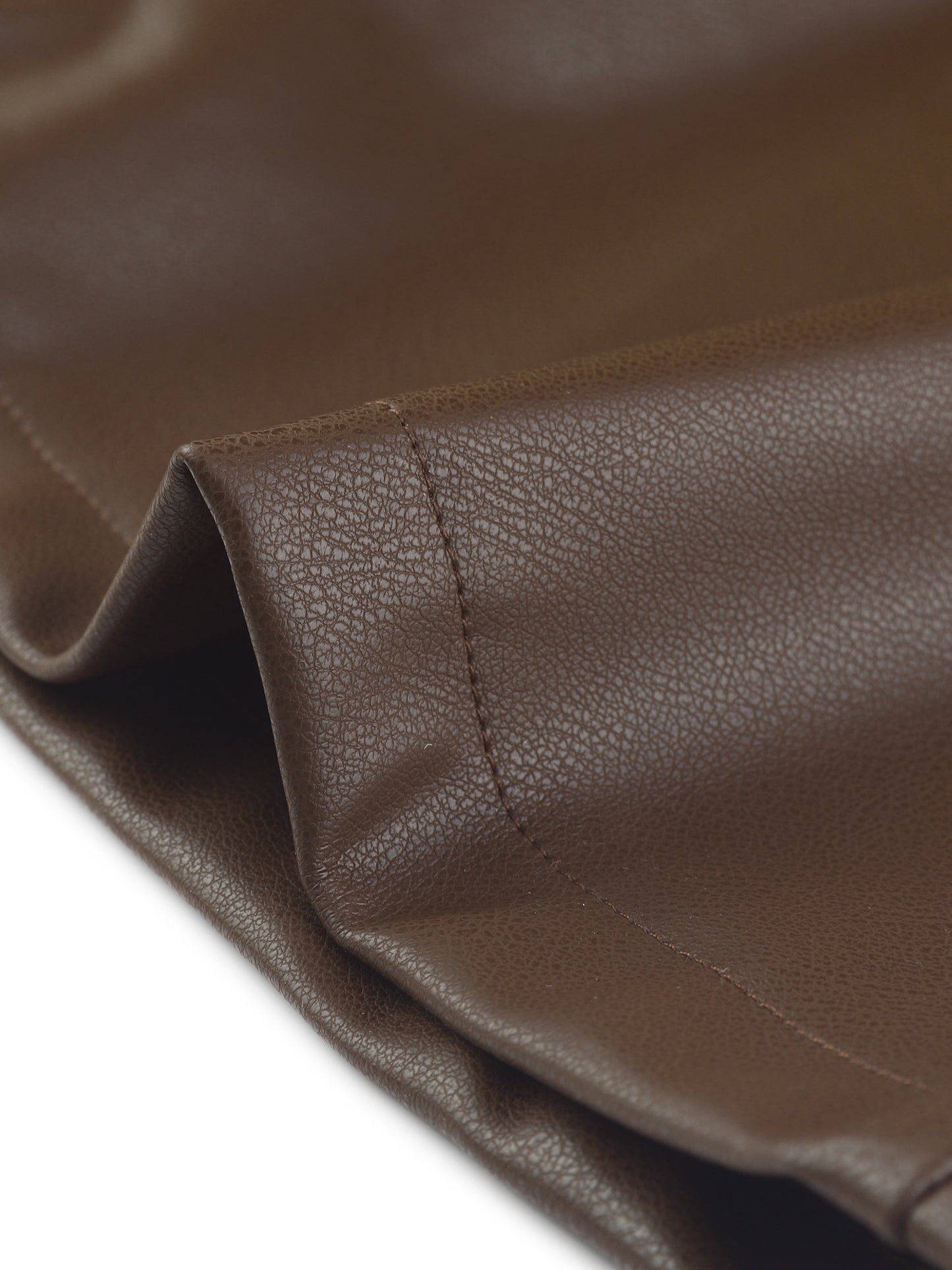 Women's Faux Leather Casual Pants High Waist Bell Bottom Flared Long PU Trousers
