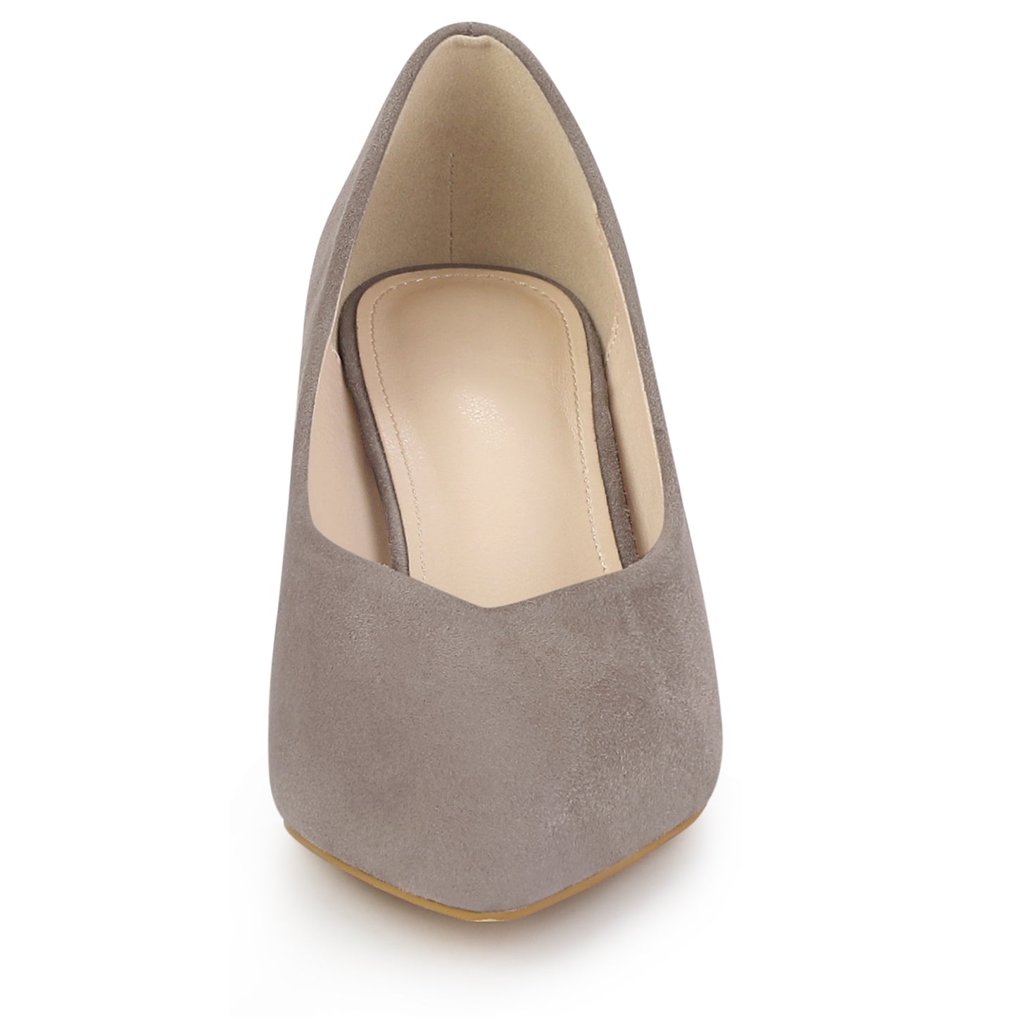 Zapatos de tacón bajo con punta puntiaguda y tacón grueso para mujer