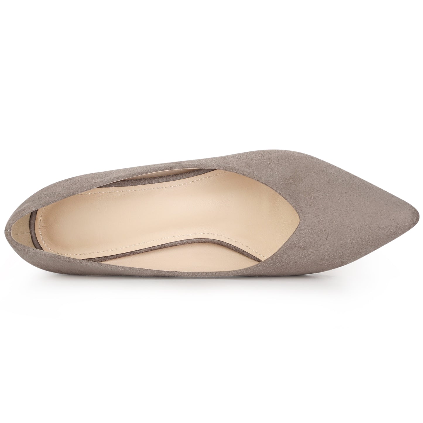 Zapatos de tacón bajo con punta puntiaguda y tacón grueso para mujer