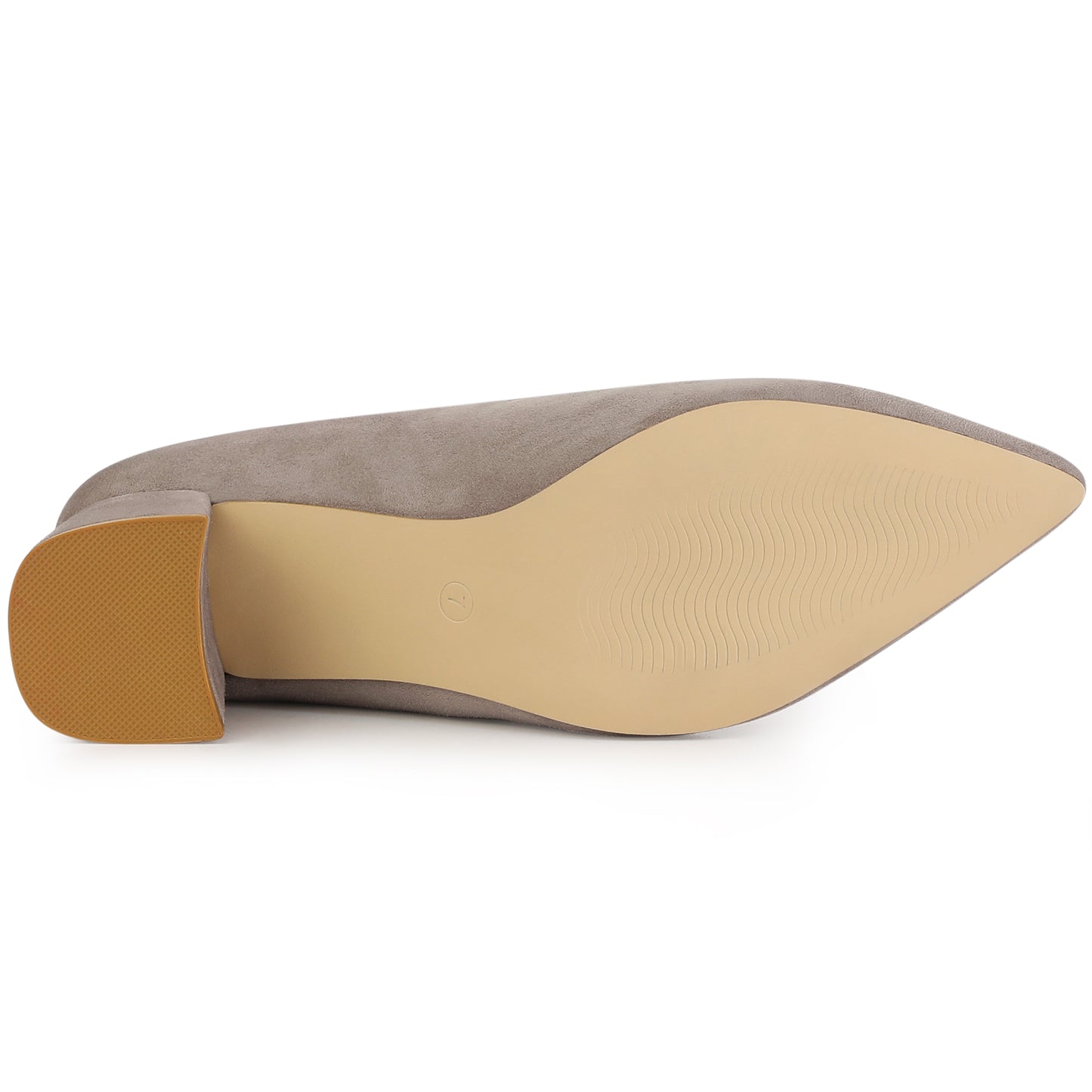 Zapatos de tacón bajo con punta puntiaguda y tacón grueso para mujer