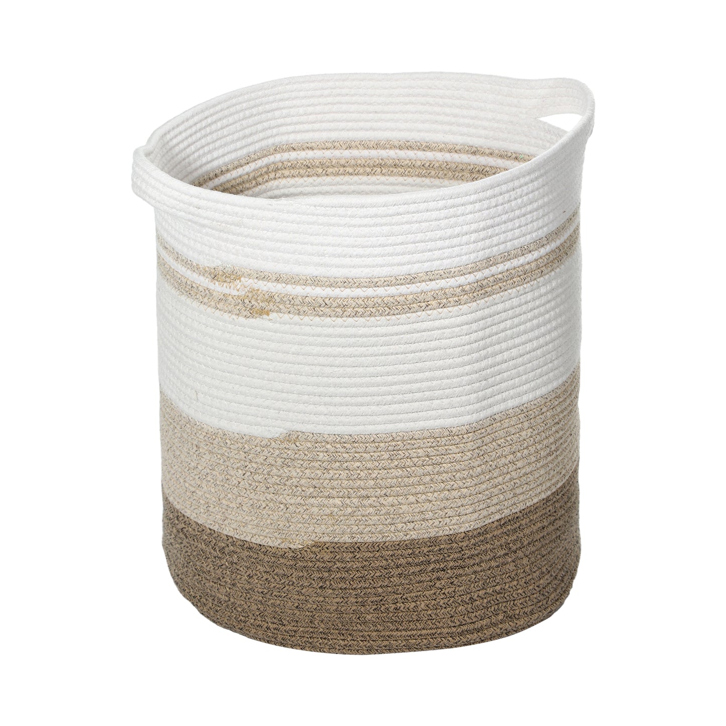 Laundry Basket Hamper, 16"x18" Tall Woven Bohemia Laundry Basket, 56L Coffee Color