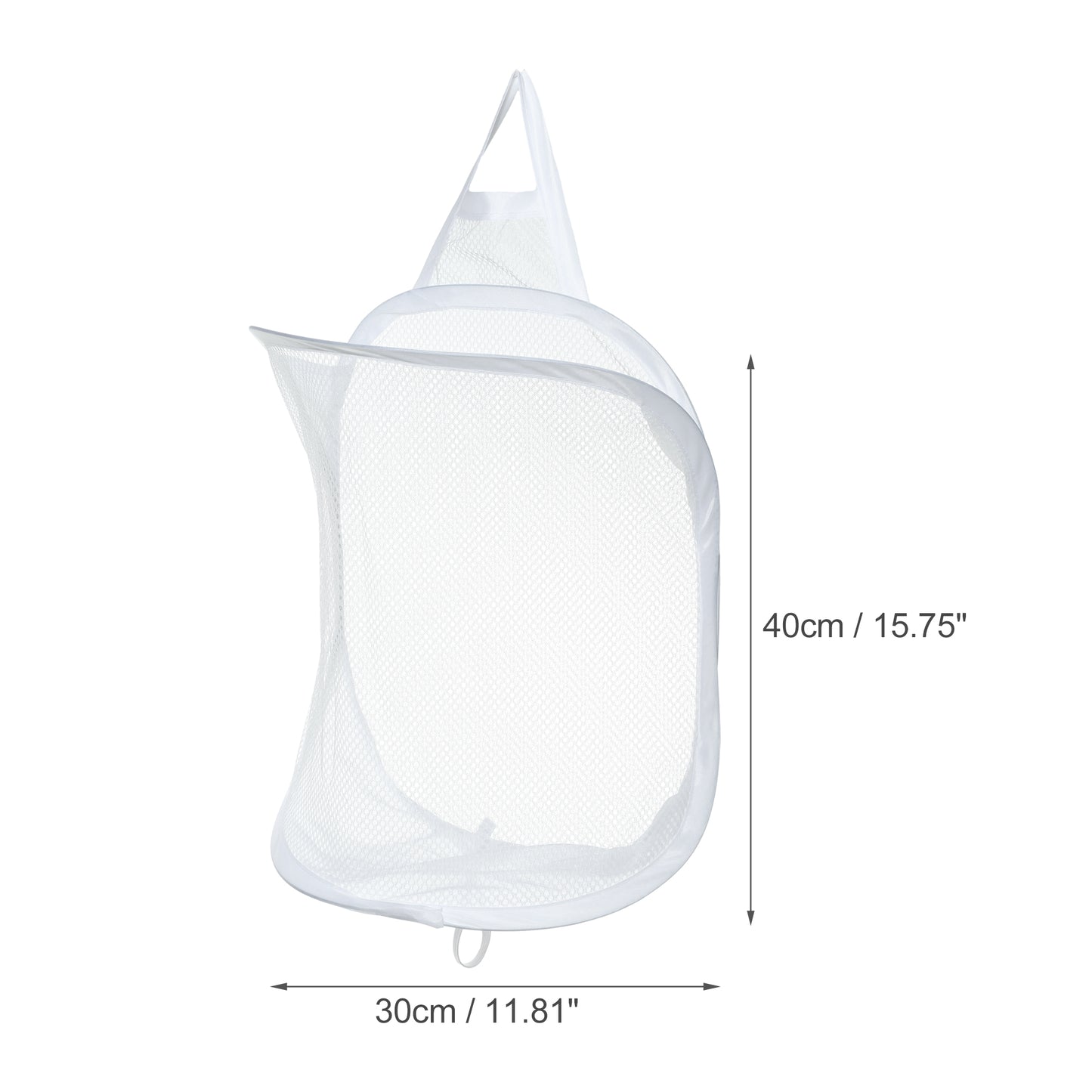 Wall-mounted Folding Laundry Basket for Bathroom 11.81"x7.09"x15.75" 20L White