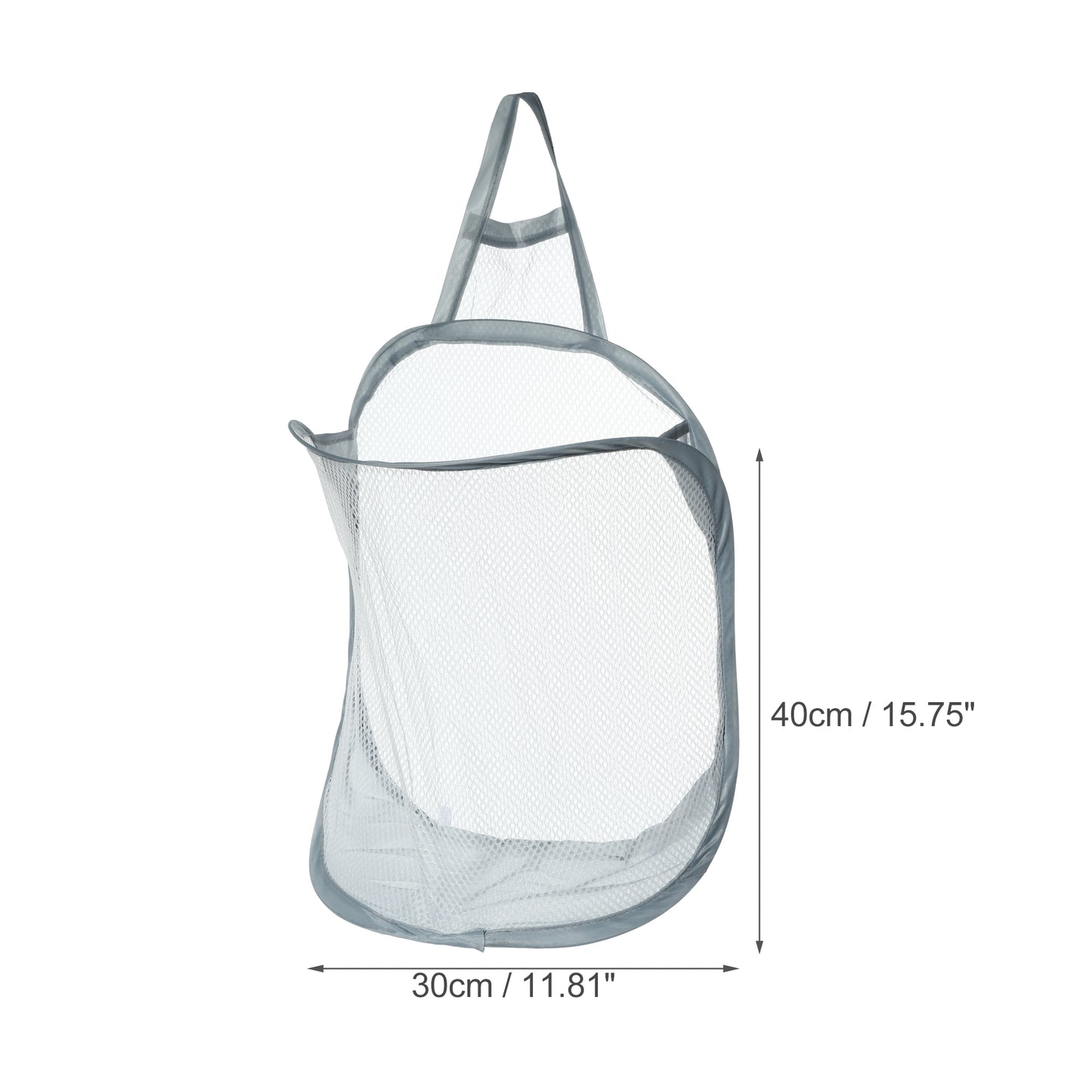 Wall-mounted Folding Laundry Basket for Bathroom 11.81"x7.09"x15.75" 20L Gray