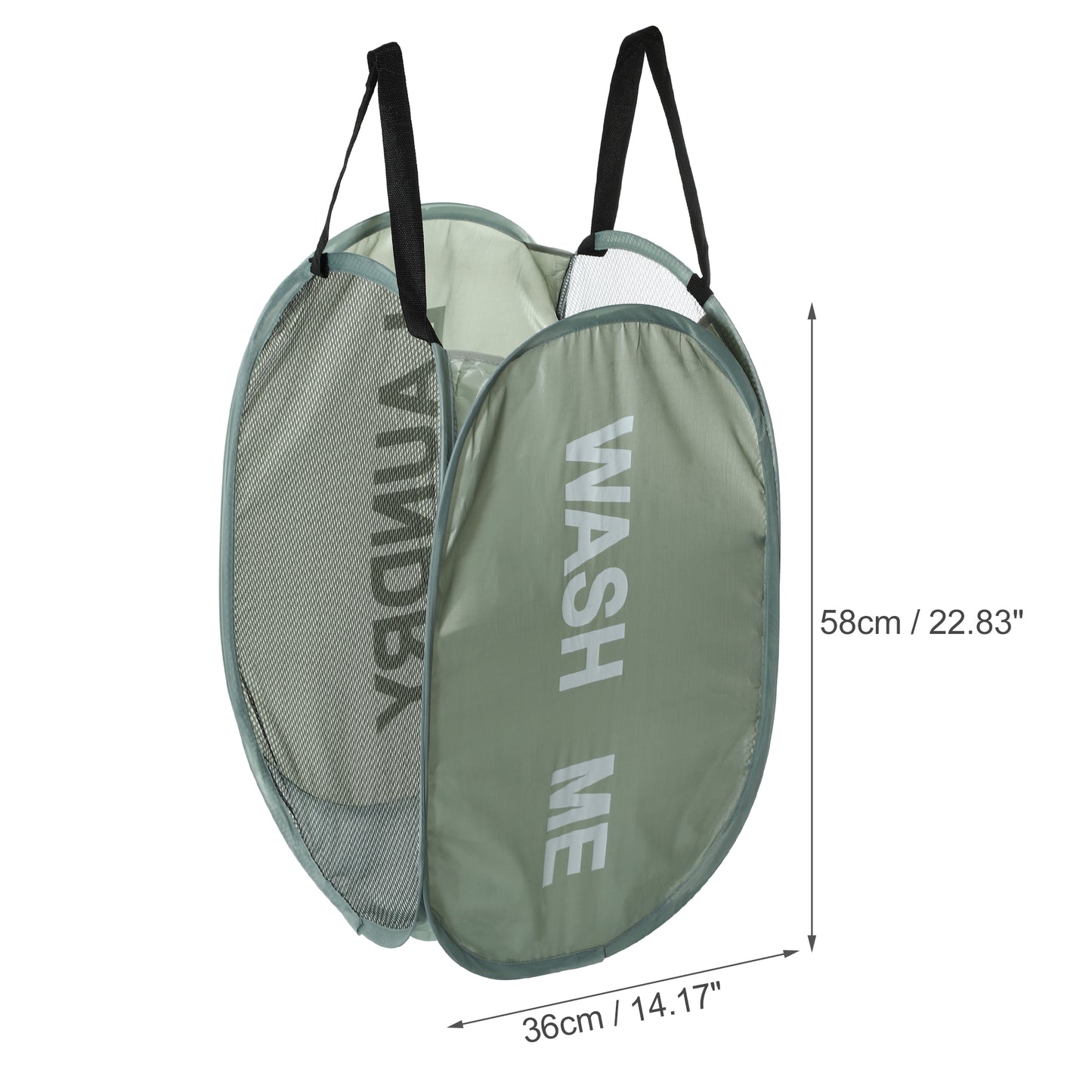 Folding Laundry Basket Durable Folding Laundry Hamper for Bathroom 75L Green