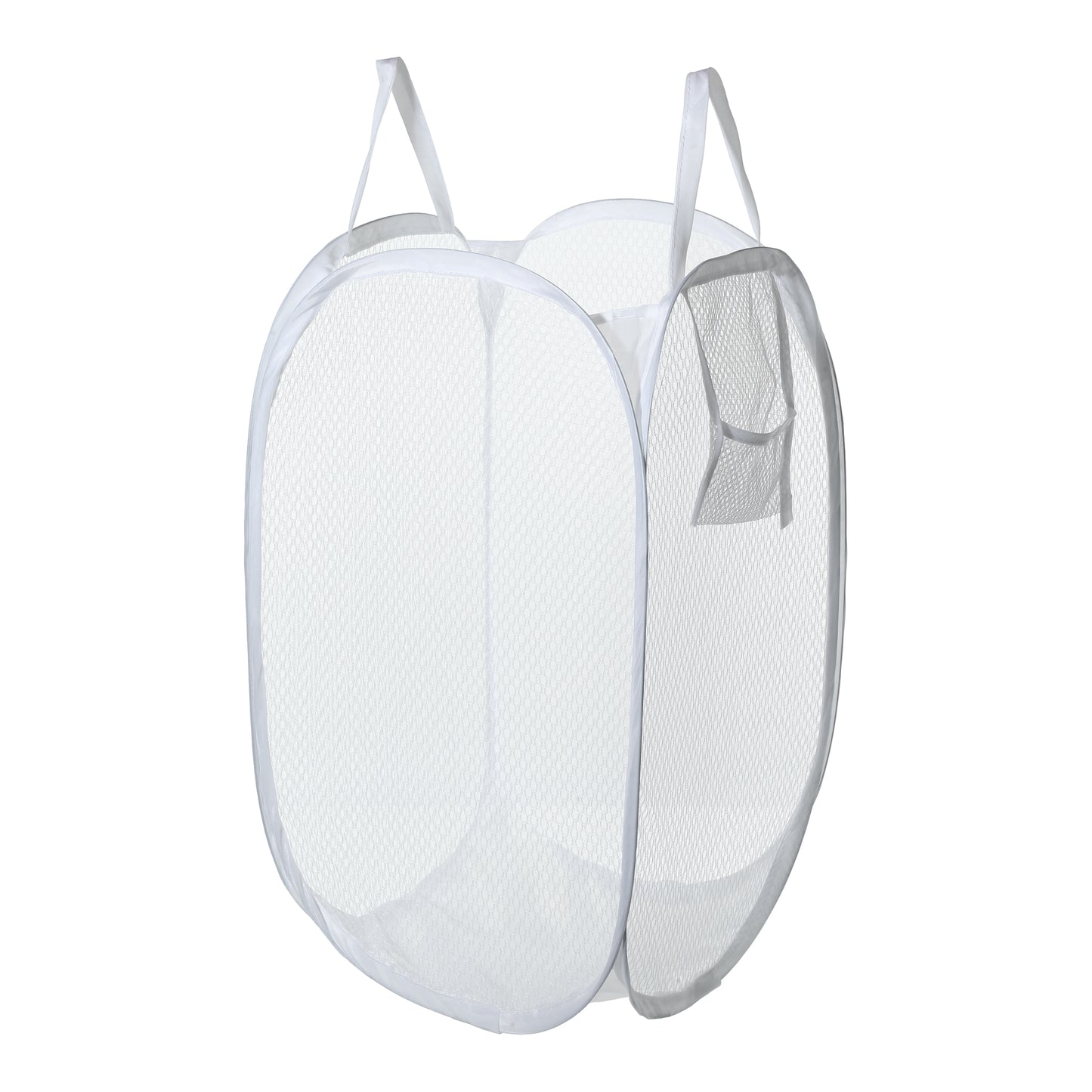 Folding Laundry Basket Durable Laundry Hamper for Bathroom 50L White