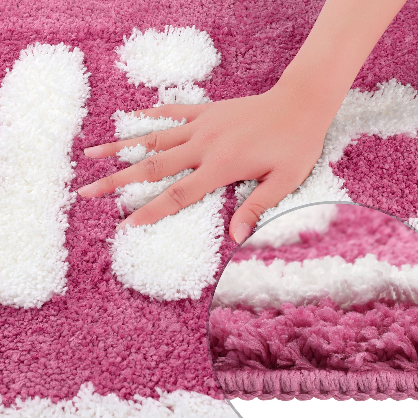 Plush Non-slip Bathroom Letter Rug, Soft Absorbent Bath Mat for Bathroom, Floor, Tub, Shower Room