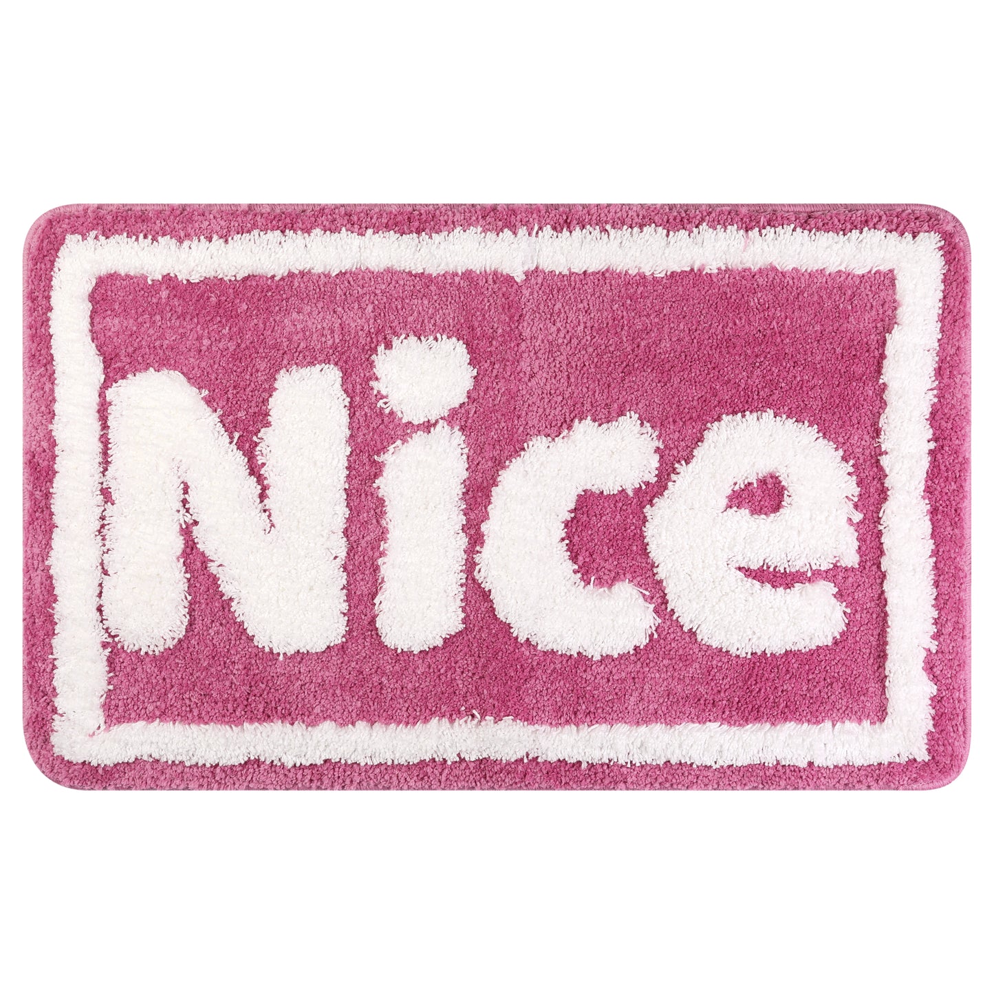 Plush Non-slip Bathroom Letter Rug, Soft Absorbent Bath Mat for Bathroom, Floor, Tub, Shower Room