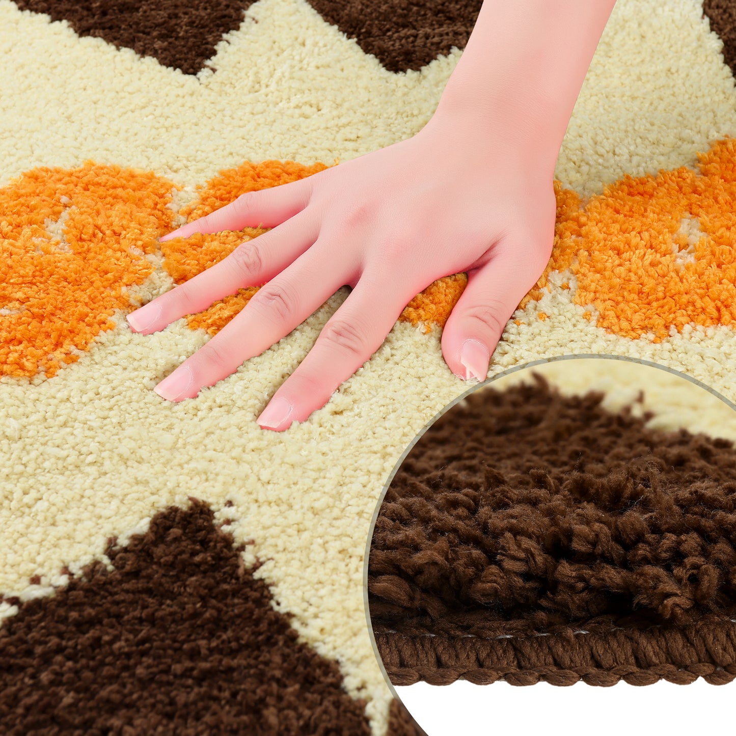 Funny Letter Bath Rug, Non-Slip Absorbent Bathroom Mat Washable for Shower and Spa Floors