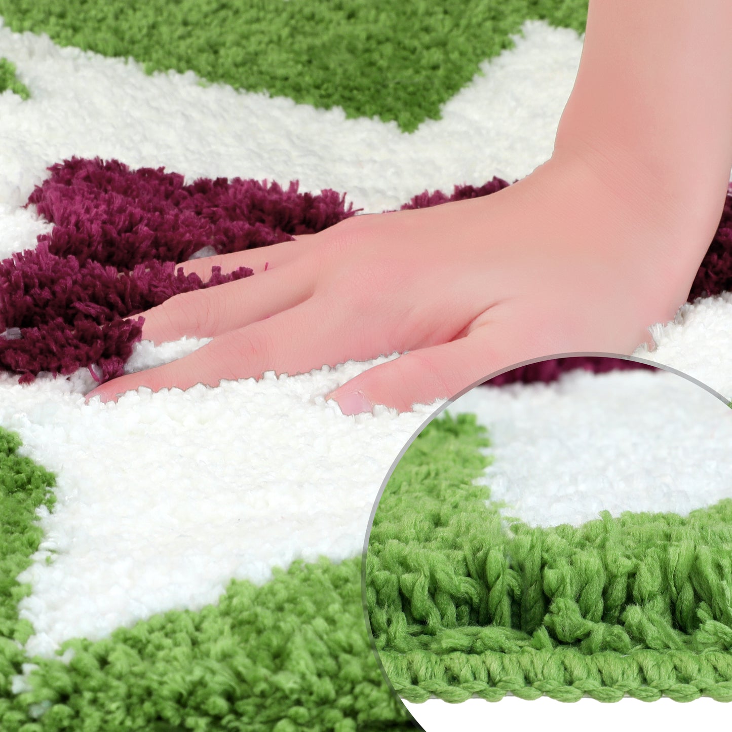 Funny Letter Bath Rug, Non-Slip Absorbent Bathroom Mat Washable for Shower and Spa Floors
