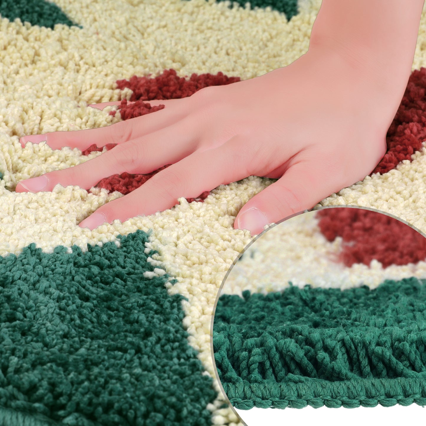 Funny Letter Bath Rug, Non-Slip Absorbent Bathroom Mat Washable for Shower and Spa Floors