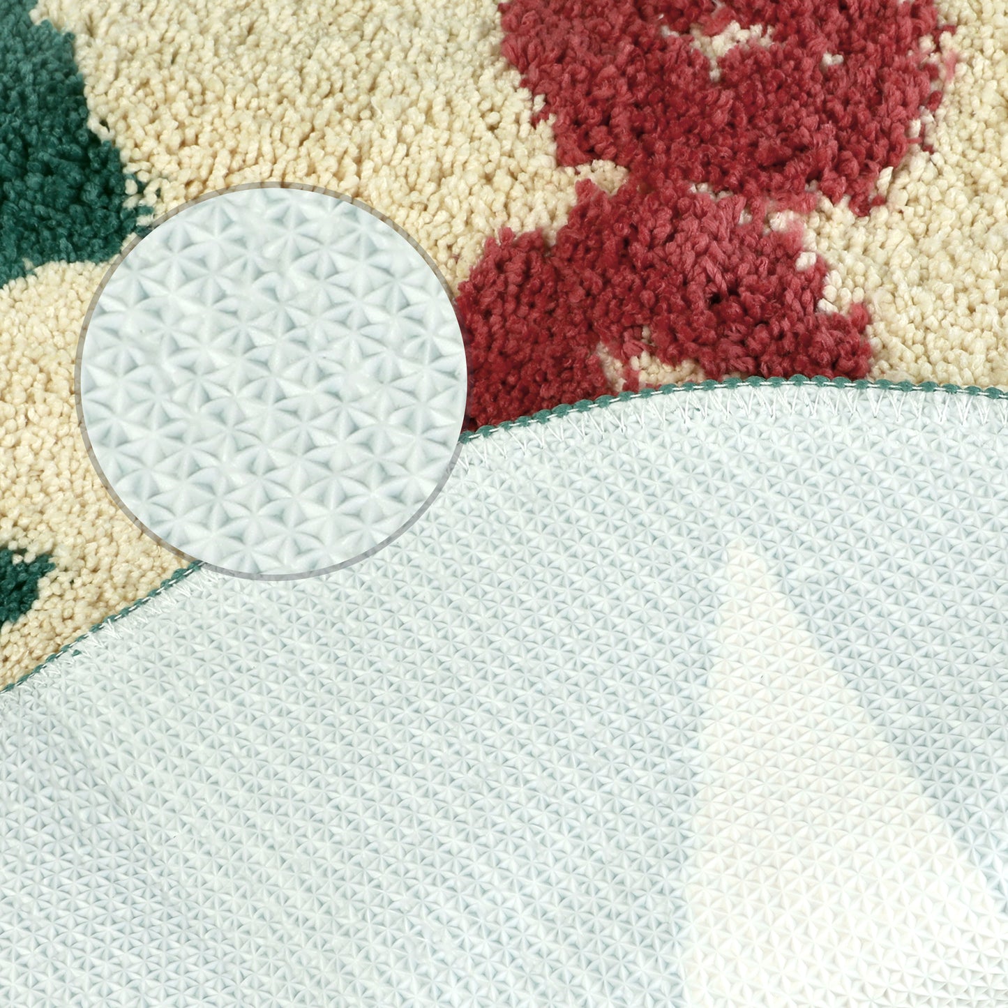 Funny Letter Bath Rug, Non-Slip Absorbent Bathroom Mat Washable for Shower and Spa Floors