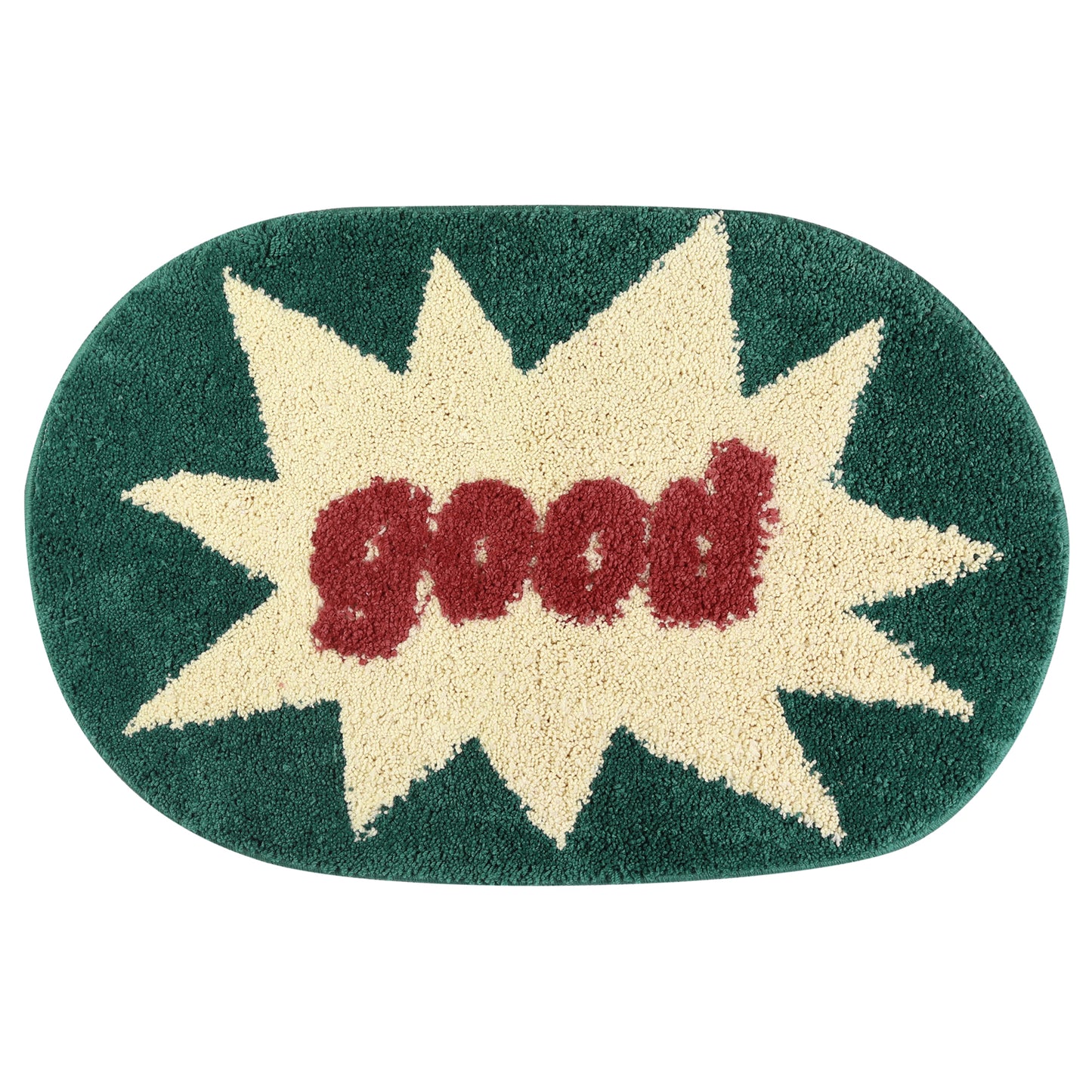 Funny Letter Bath Rug, Non-Slip Absorbent Bathroom Mat Washable for Shower and Spa Floors