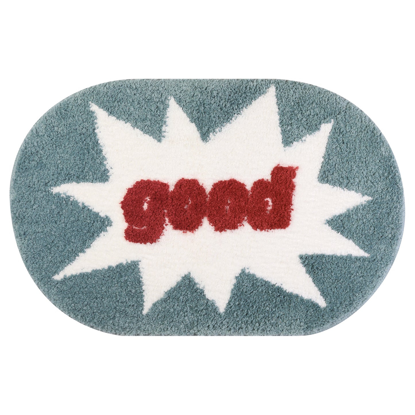 Funny Letter Bath Rug, Non-Slip Absorbent Bathroom Mat Washable for Shower and Spa Floors