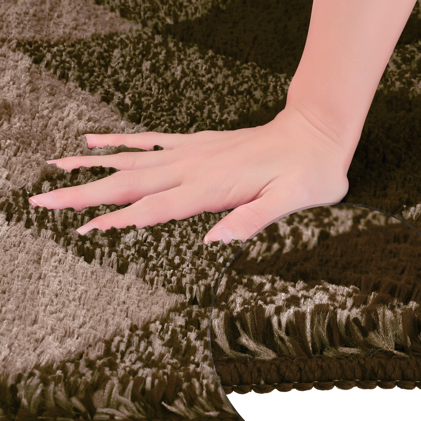 Geometric Pattern Bathroom Rug Mat, Soft Absorbent, Non-Slip Comfortable Bath Mats