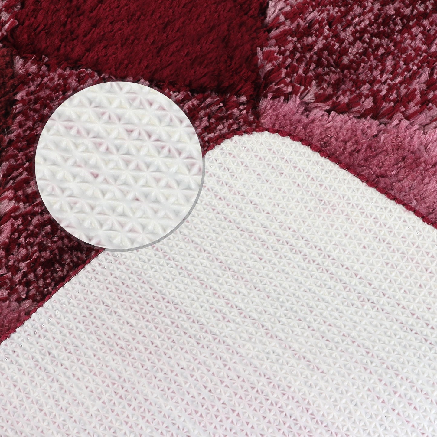 Geometric Pattern Bathroom Rug Mat, Soft Absorbent, Non-Slip Comfortable Bath Mats