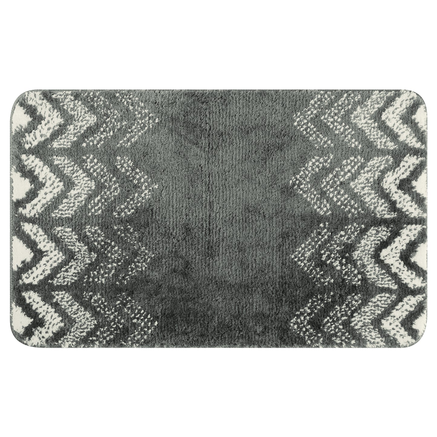 Absorbent Bath Mat Rug, Geometric Patterns Non-Slip Bath Mats for Bathroom