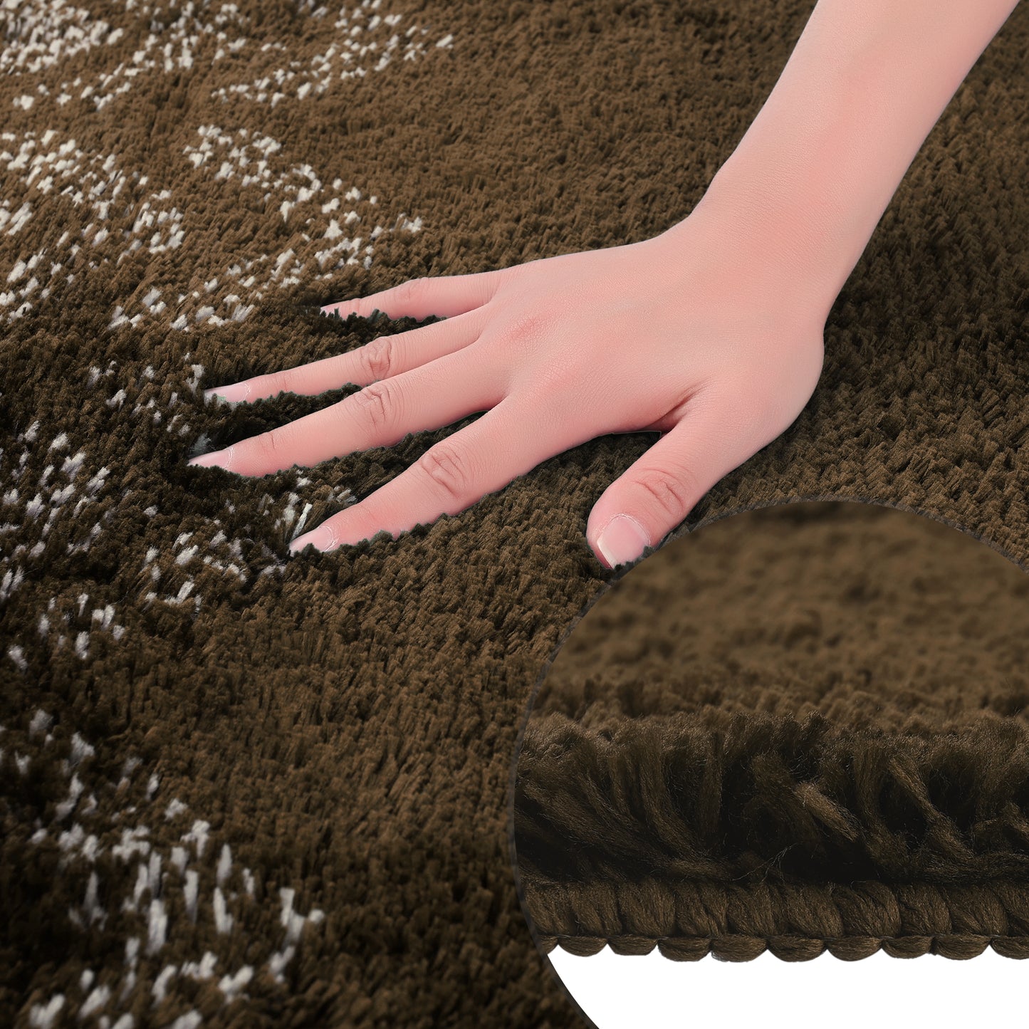 Absorbent Bath Mat Rug, Geometric Patterns Non-Slip Bath Mats for Bathroom