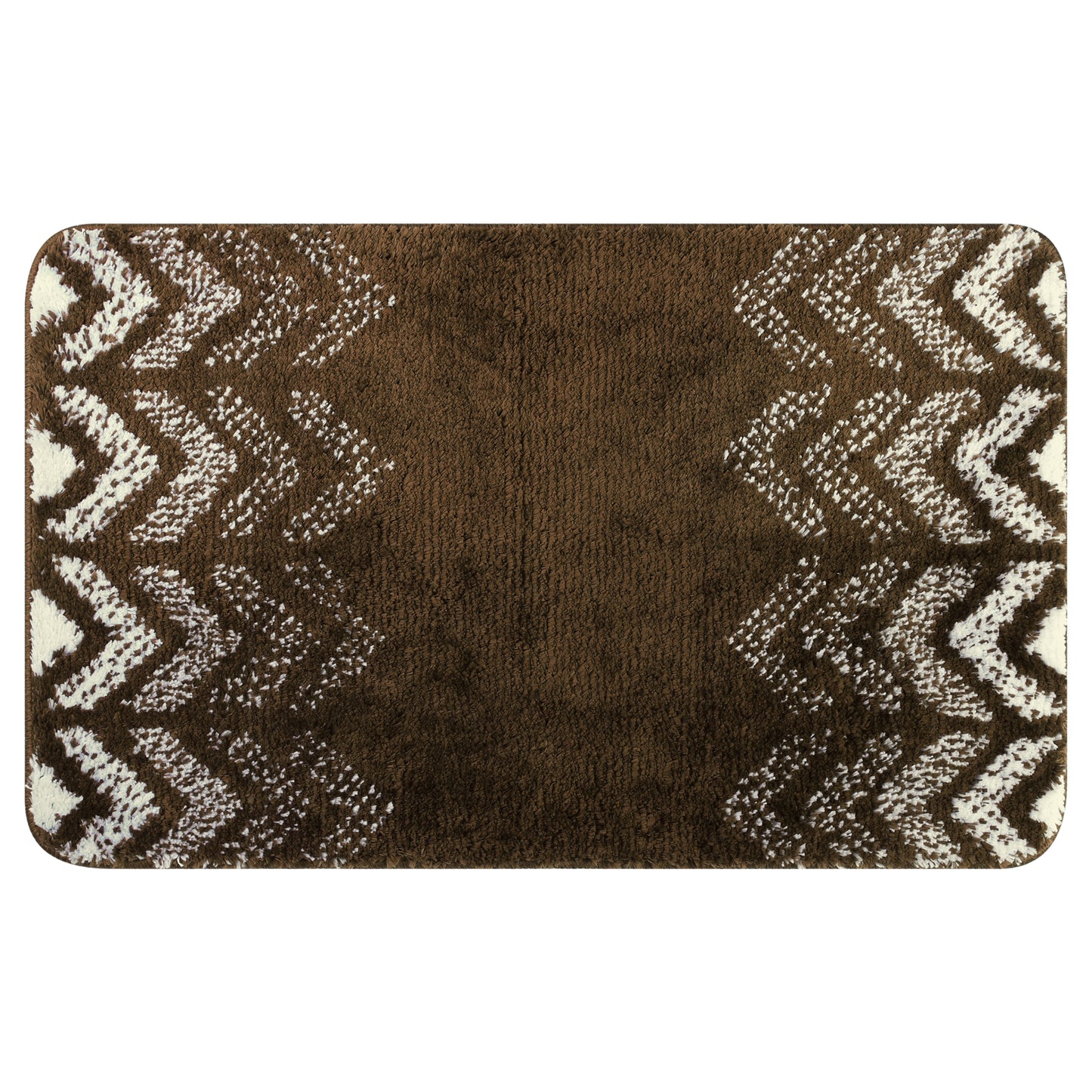 Absorbent Bath Mat Rug, Geometric Patterns Non-Slip Bath Mats for Bathroom