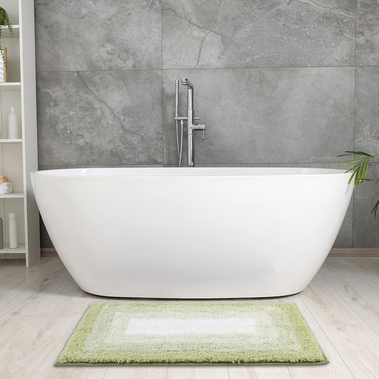 Soft and Absorbent Bathroom Rug Non-slip Plush Shaggy Bath Carpet Luxury Bath Mats