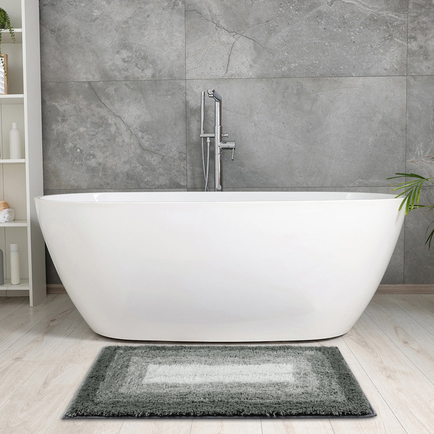 Soft and Absorbent Bathroom Rug Non-slip Plush Shaggy Bath Carpet Luxury Bath Mats