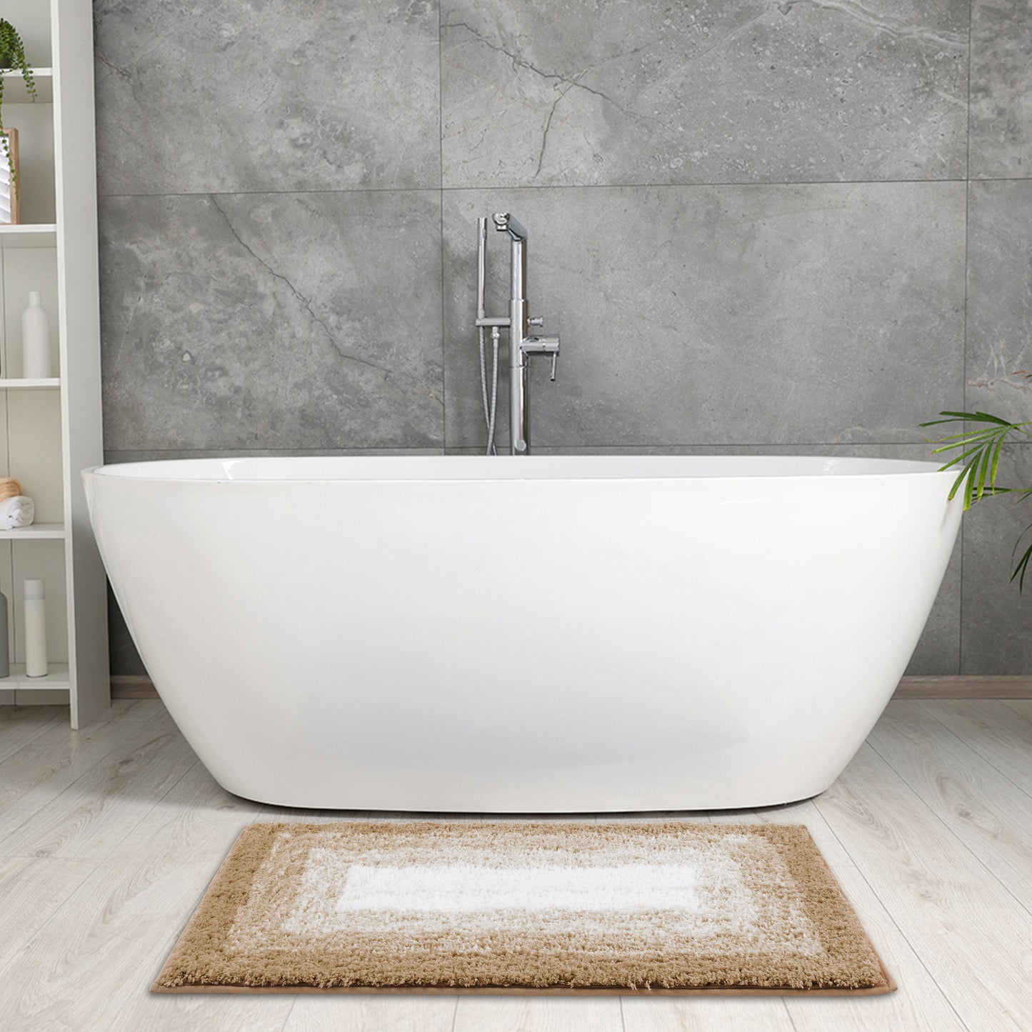 Soft and Absorbent Bathroom Rug Non-slip Plush Shaggy Bath Carpet Luxury Bath Mats