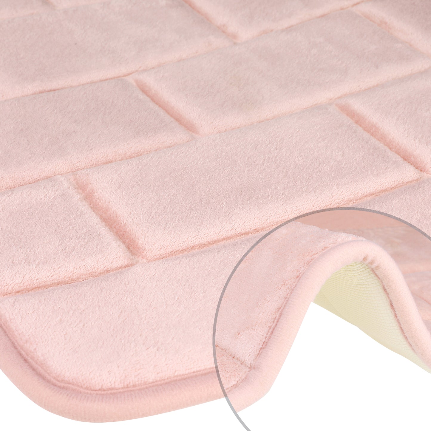 Memory Foam Bath Mat, Soft Absorbent Bathroom Rug Non-Slip Thick Dry Fast for Bath Mats