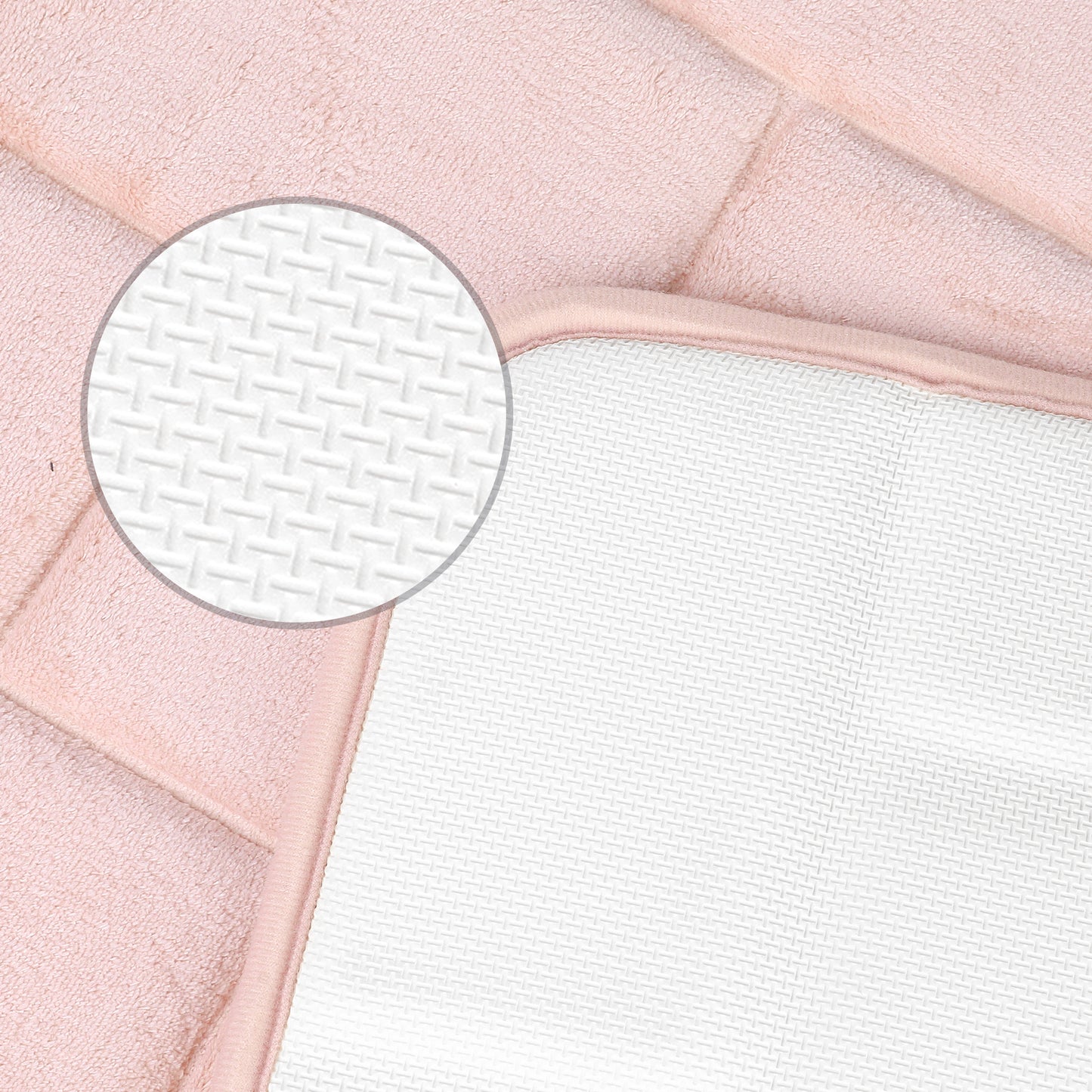 Memory Foam Bath Mat, Soft Absorbent Bathroom Rug Non-Slip Thick Dry Fast for Bath Mats