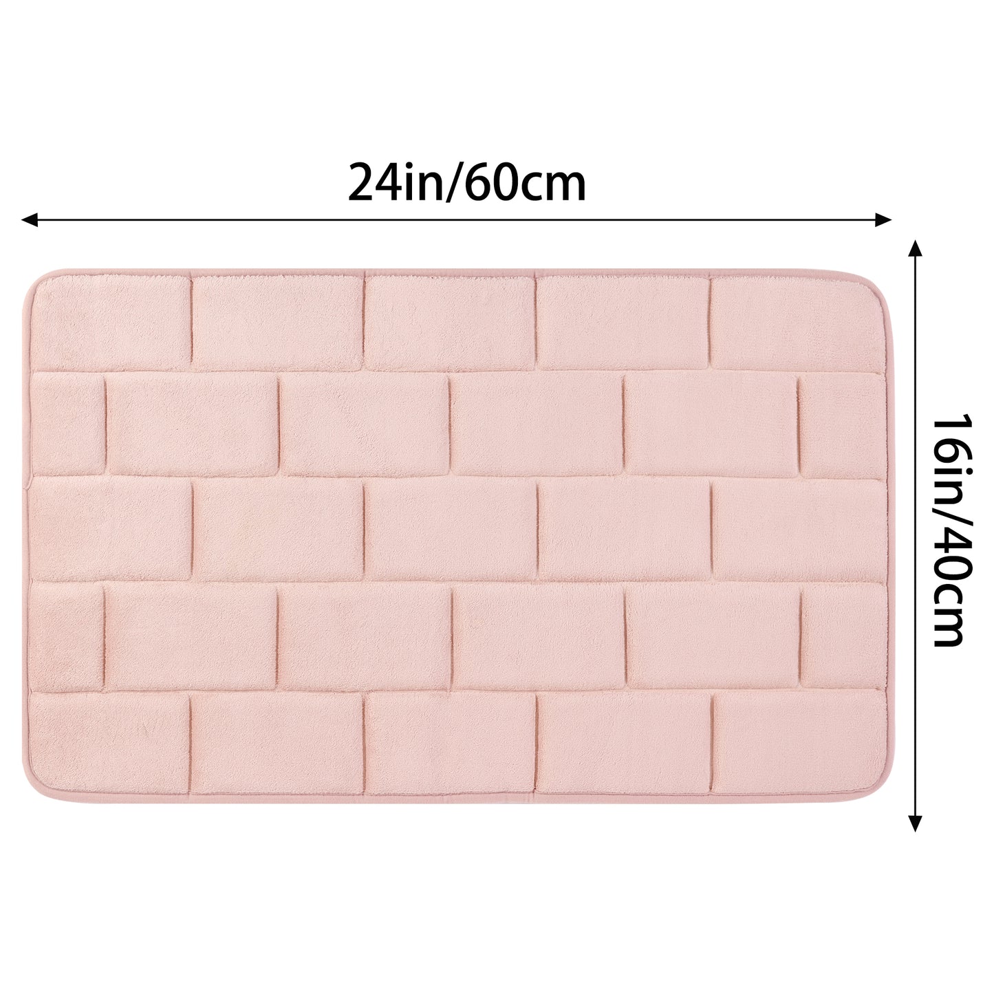 Memory Foam Bath Mat, Soft Absorbent Bathroom Rug Non-Slip Thick Dry Fast for Bath Mats