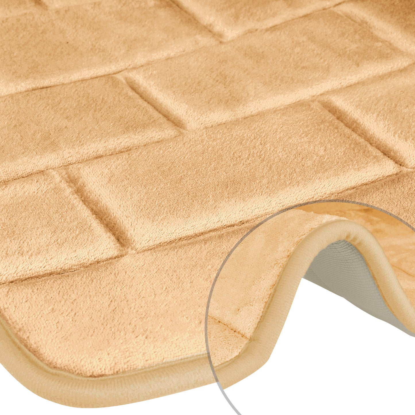 Memory Foam Bath Mat, Soft Absorbent Bathroom Rug Non-Slip Thick Dry Fast for Bath Mats