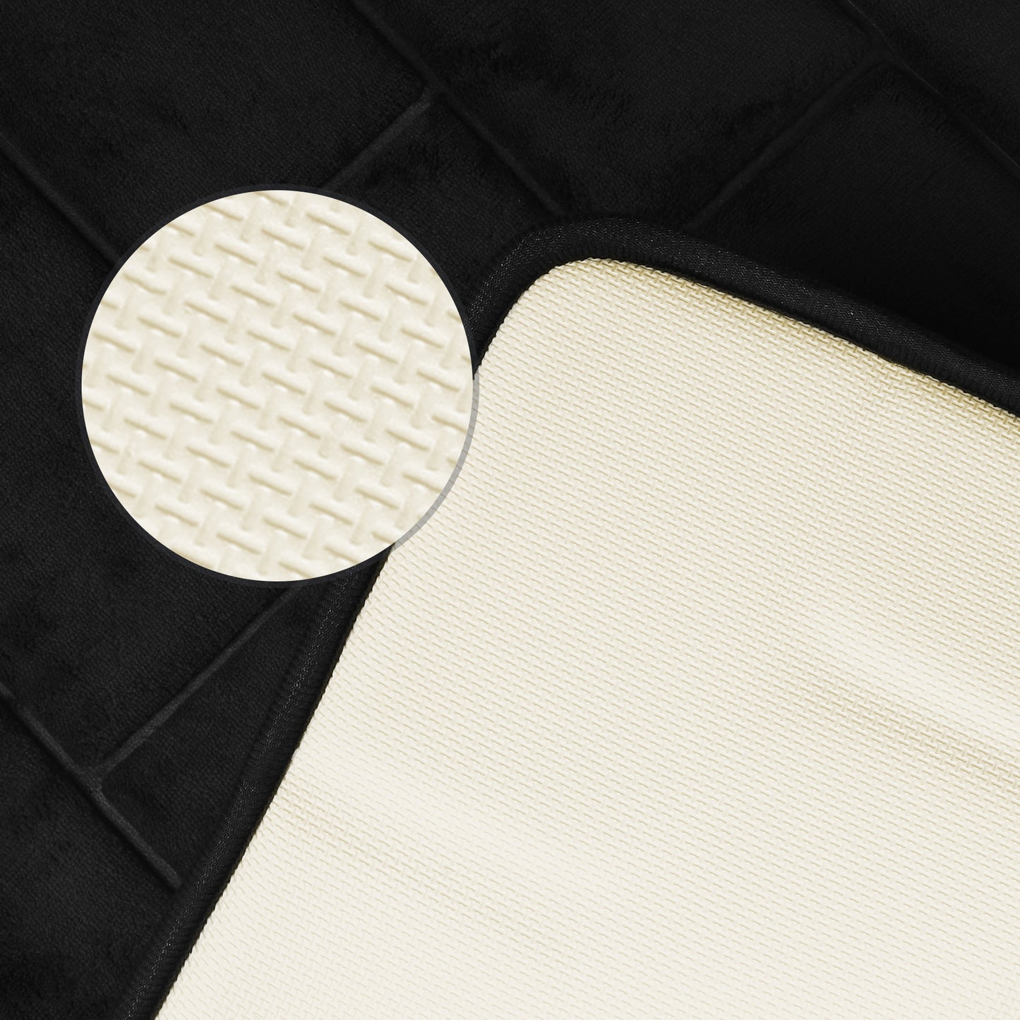 Memory Foam Bath Mat, Soft Absorbent Bathroom Rug Non-Slip Thick Dry Fast for Bath Mats
