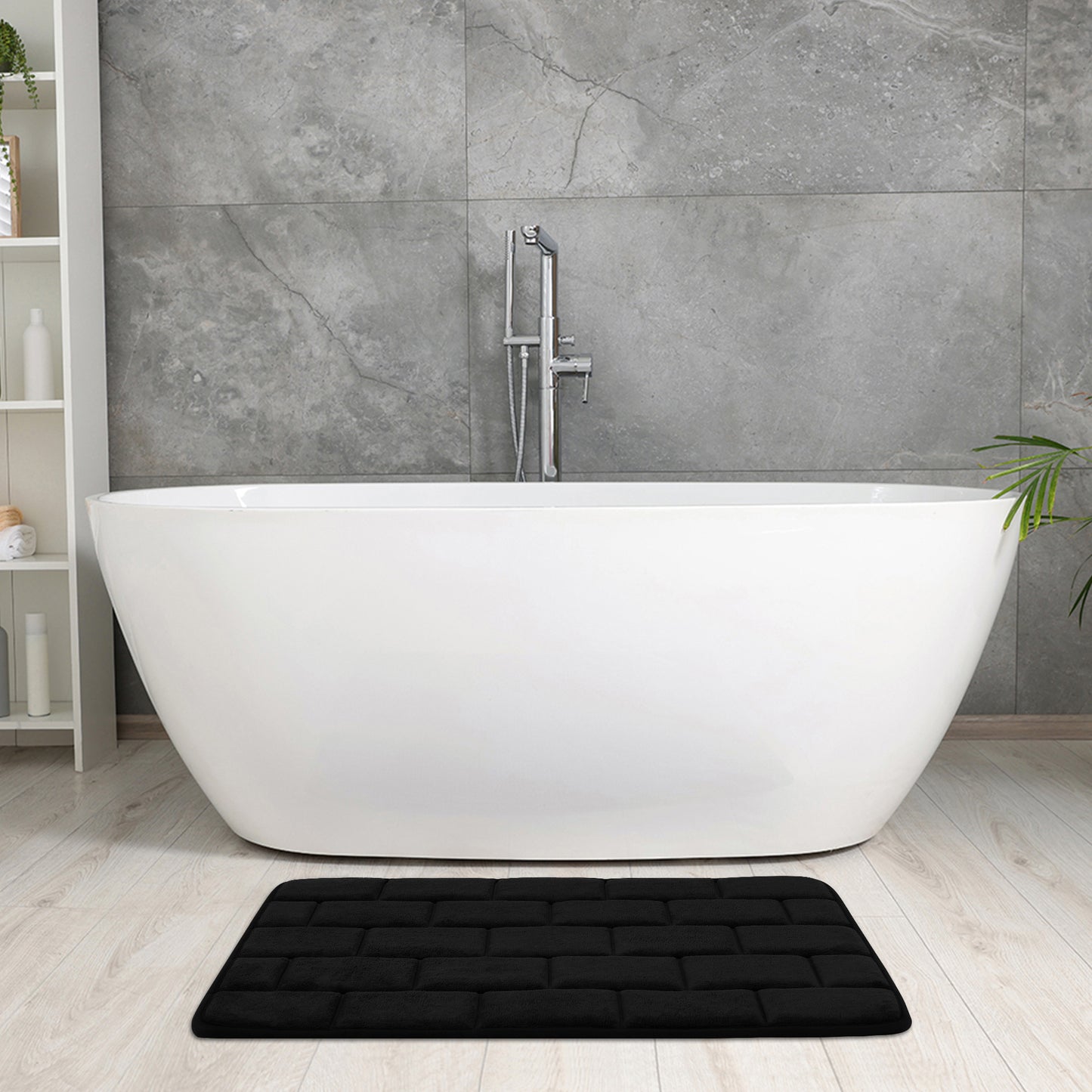 Memory Foam Bath Mat, Soft Absorbent Bathroom Rug Non-Slip Thick Dry Fast for Bath Mats