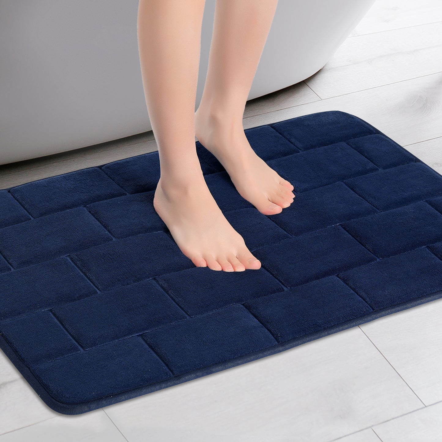 Memory Foam Bath Mat, Soft Absorbent Bathroom Rug Non-Slip Thick Dry Fast for Bath Mats