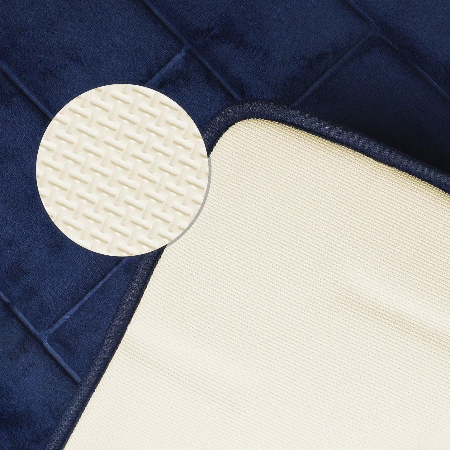 Memory Foam Bath Mat, Soft Absorbent Bathroom Rug Non-Slip Thick Dry Fast for Bath Mats