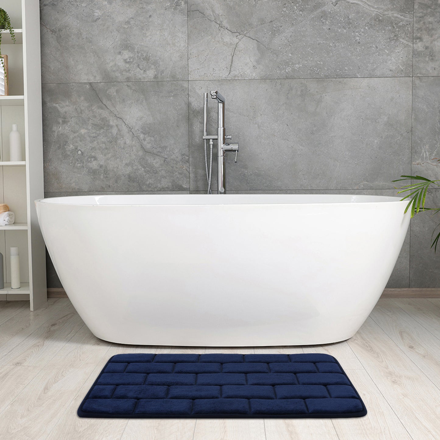 Memory Foam Bath Mat, Soft Absorbent Bathroom Rug Non-Slip Thick Dry Fast for Bath Mats