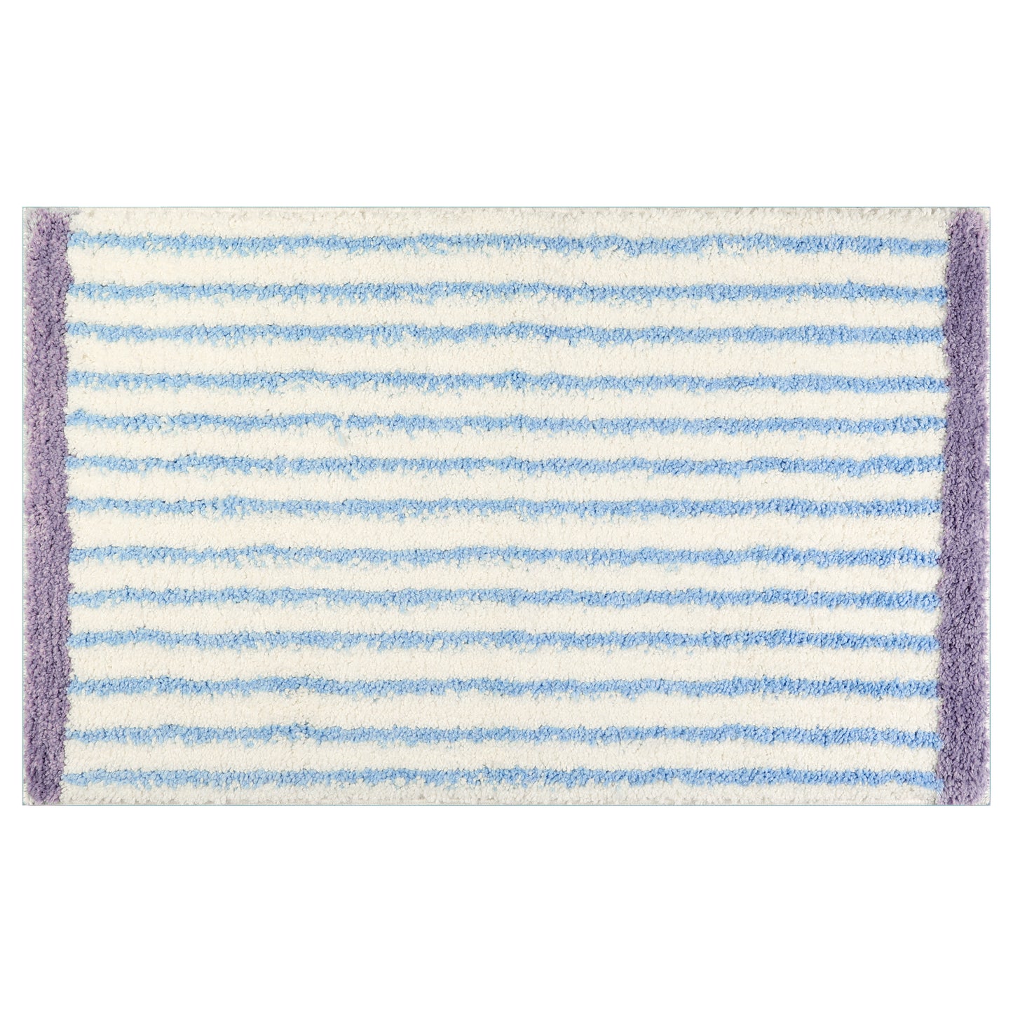 Striped Bathroom Rug Mat, Non-Slip Soft Bath Carpet, Absorbent Machine Washable Bath Mats