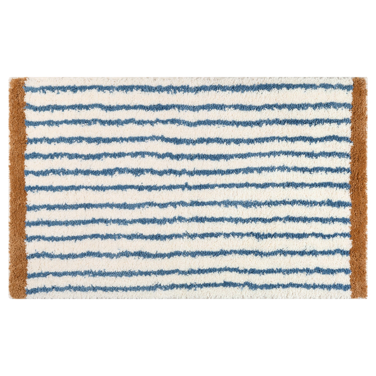 Striped Bathroom Rug Mat, Non-Slip Soft Bath Carpet, Absorbent Machine Washable Bath Mats
