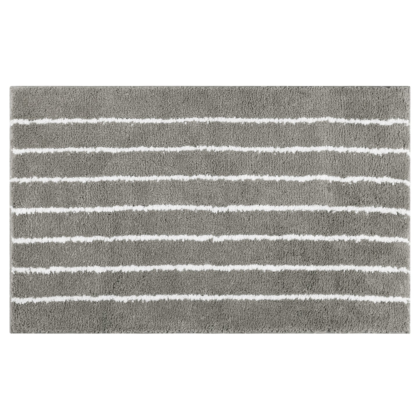 Striped Bathroom Rug, Non-Slip Soft Fluffy Bath Carpet, Water Absorbent Bath Mats